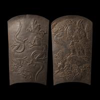 A Pair of Japanese Myochin School Iron 'Armor Plates', Meiji Period