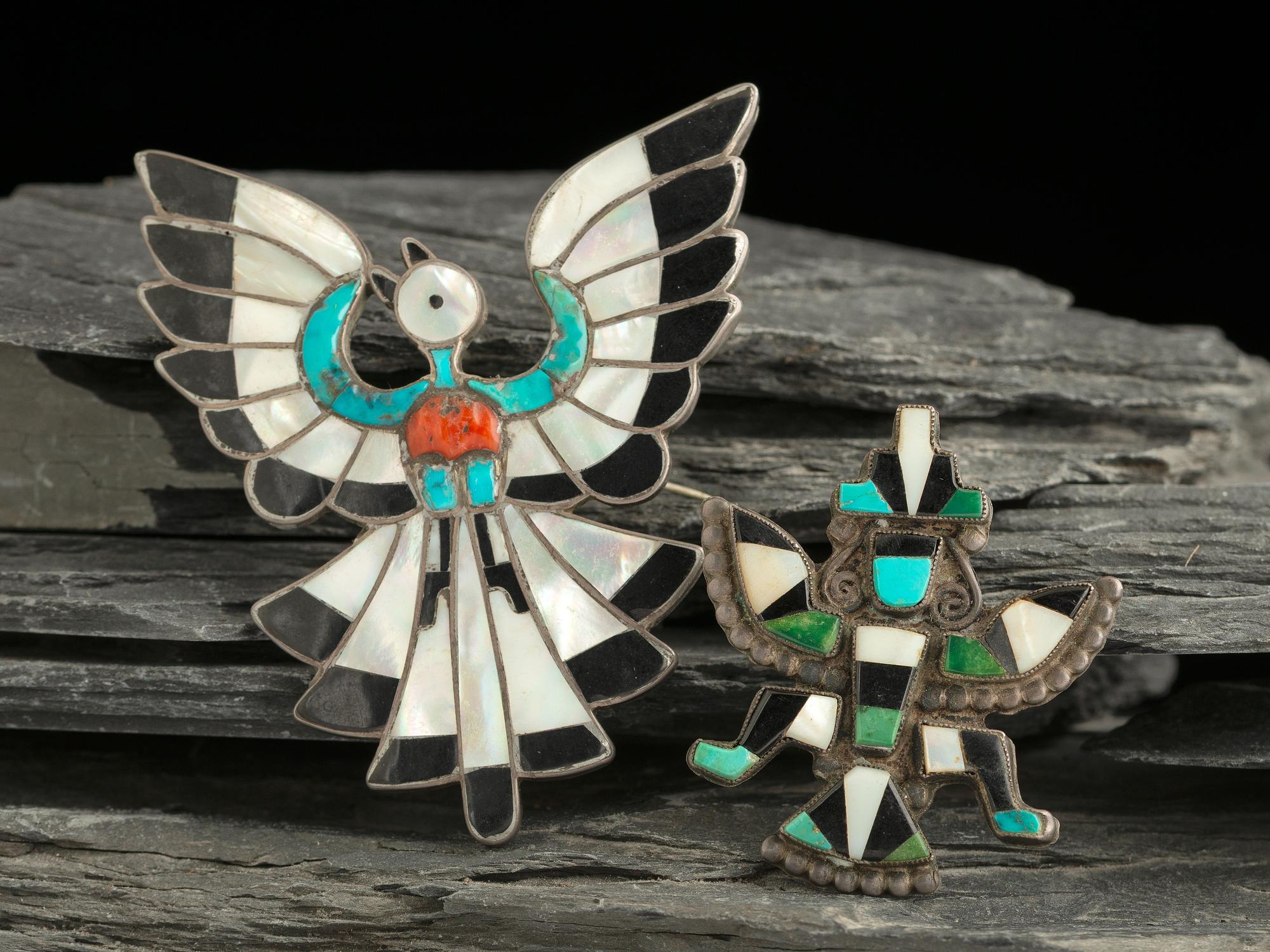 Zuni Inlay Pins / Brooches