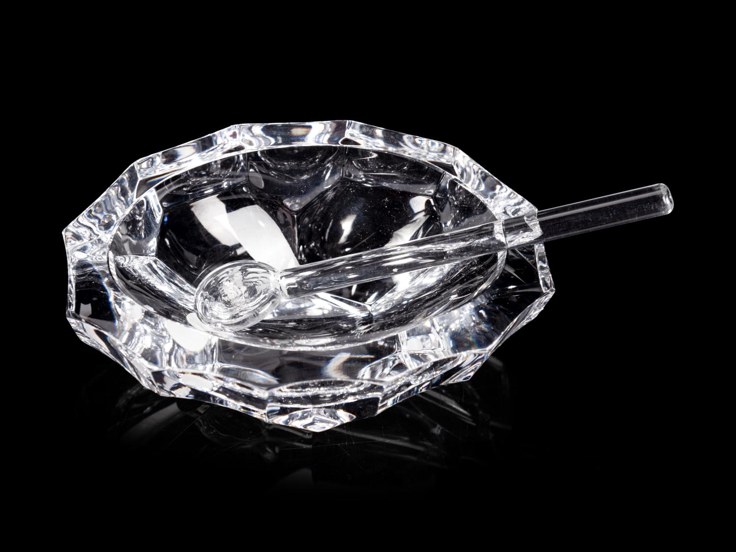 A Pair of Steuben Glass Bowls and a Pair of Steuben Glass Salt Cellars