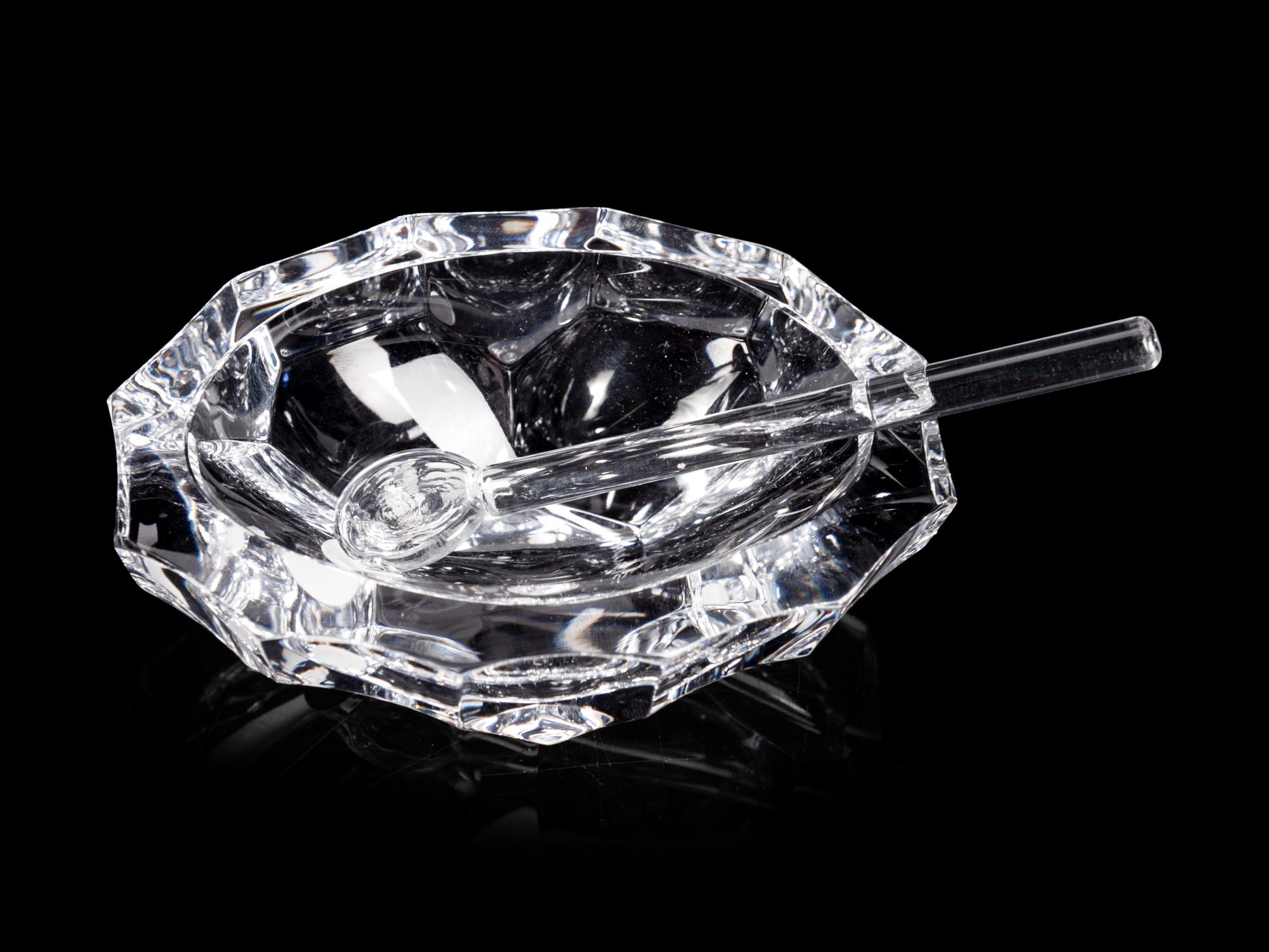 A Pair of Steuben Glass Bowls and a Pair of Steuben Glass Salt Cellars