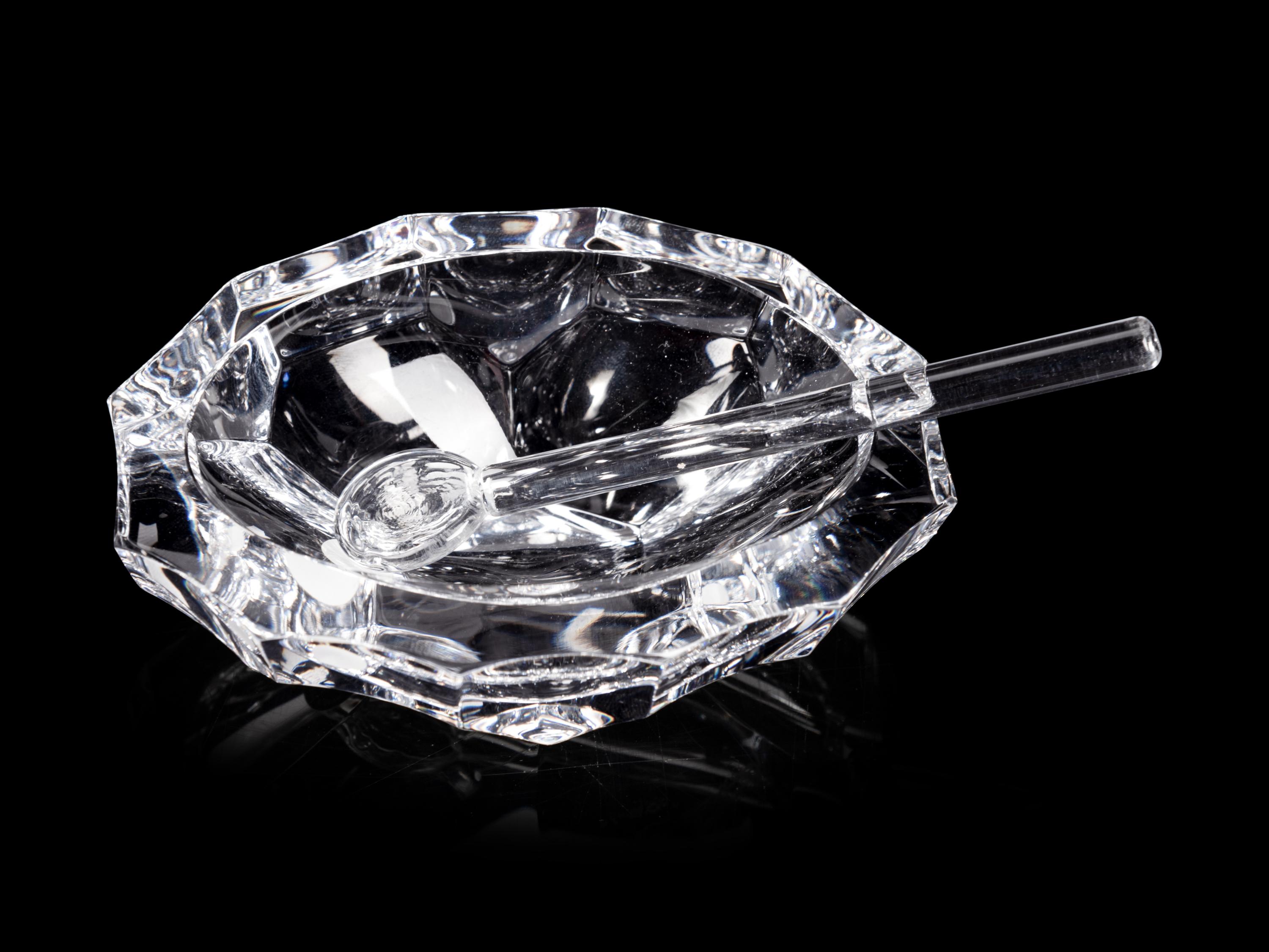 A Pair of Steuben Glass Bowls and a Pair of Steuben Glass Salt Cellars