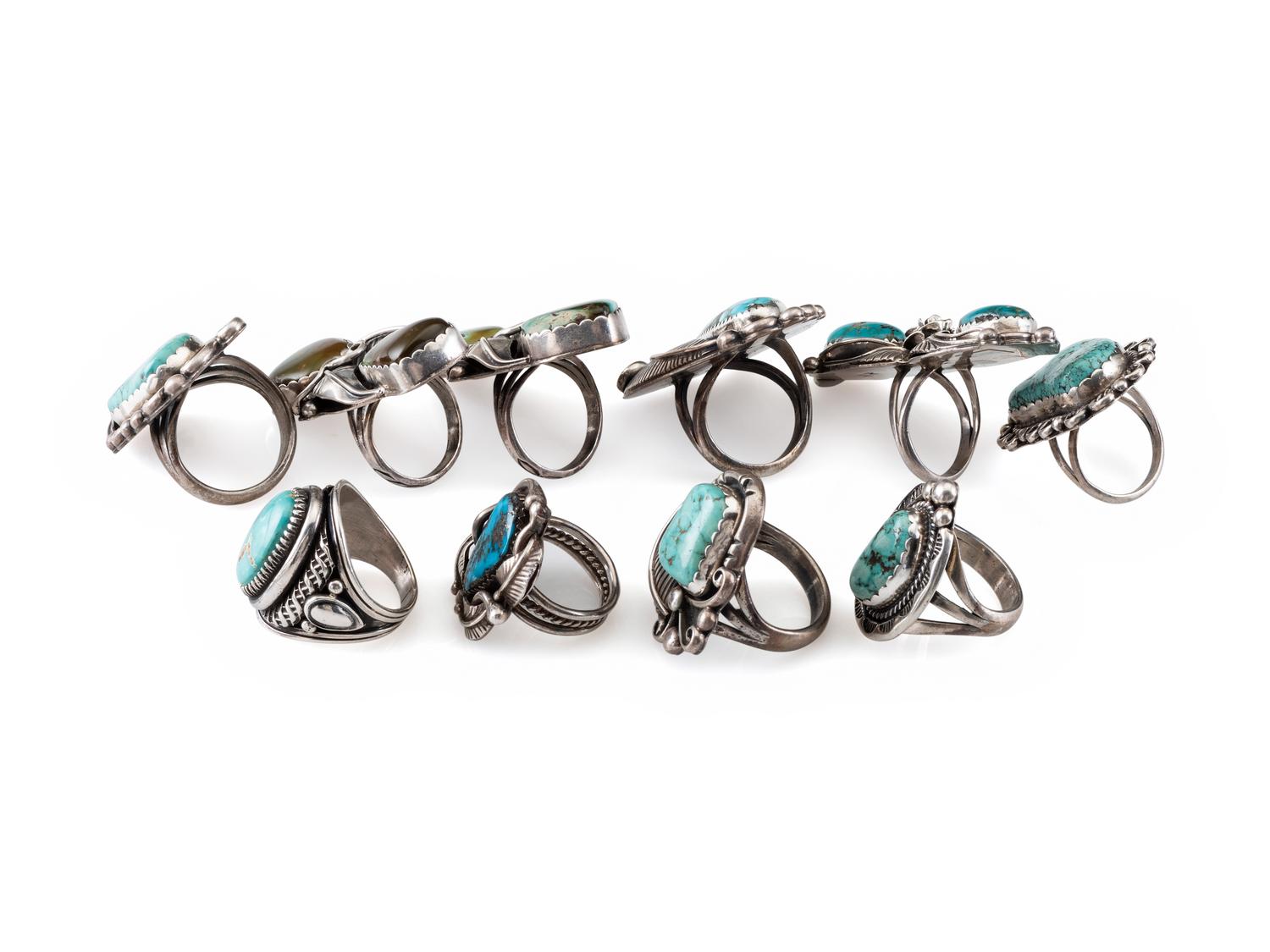 Navajo Silver and Turquoise Rings