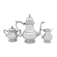 An American Silver Three-Piece Coffee Service