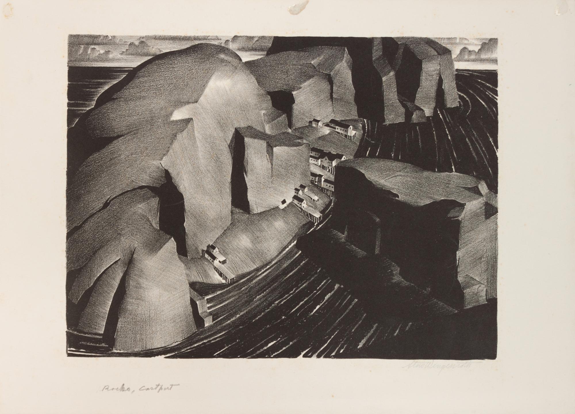 A group of three prints ( Rocks, Eastport, Maine, 1931; Deep Forest, Booth Bay Harbor, Maine, 1937; Spirit of New England, Kennebunk, Maine, 1956)