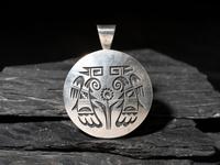 Silver Overlay Pendant and Belt Buckle