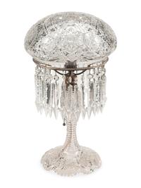 An American Cut Glass Table Lamp