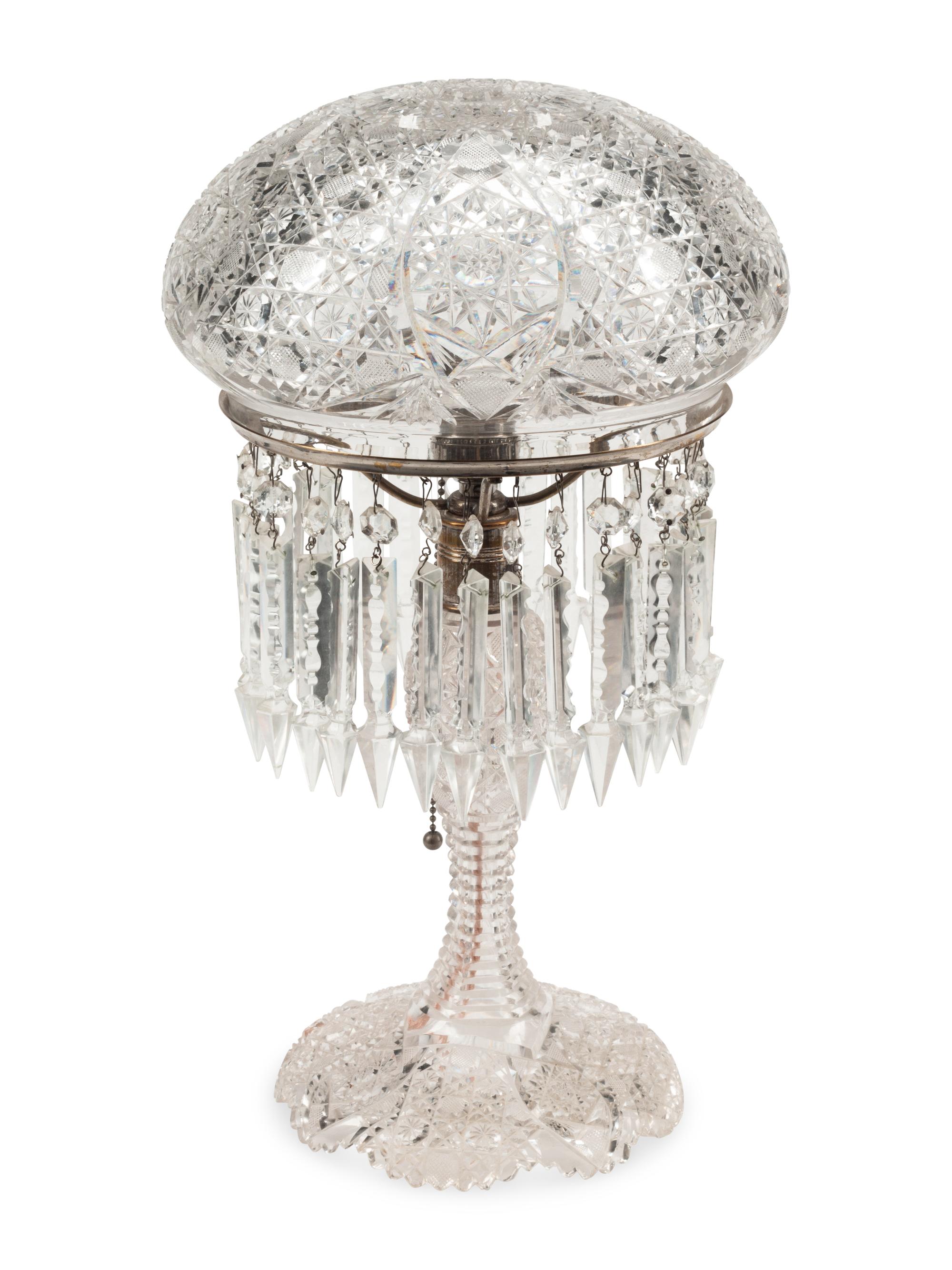 An American Cut Glass Table Lamp