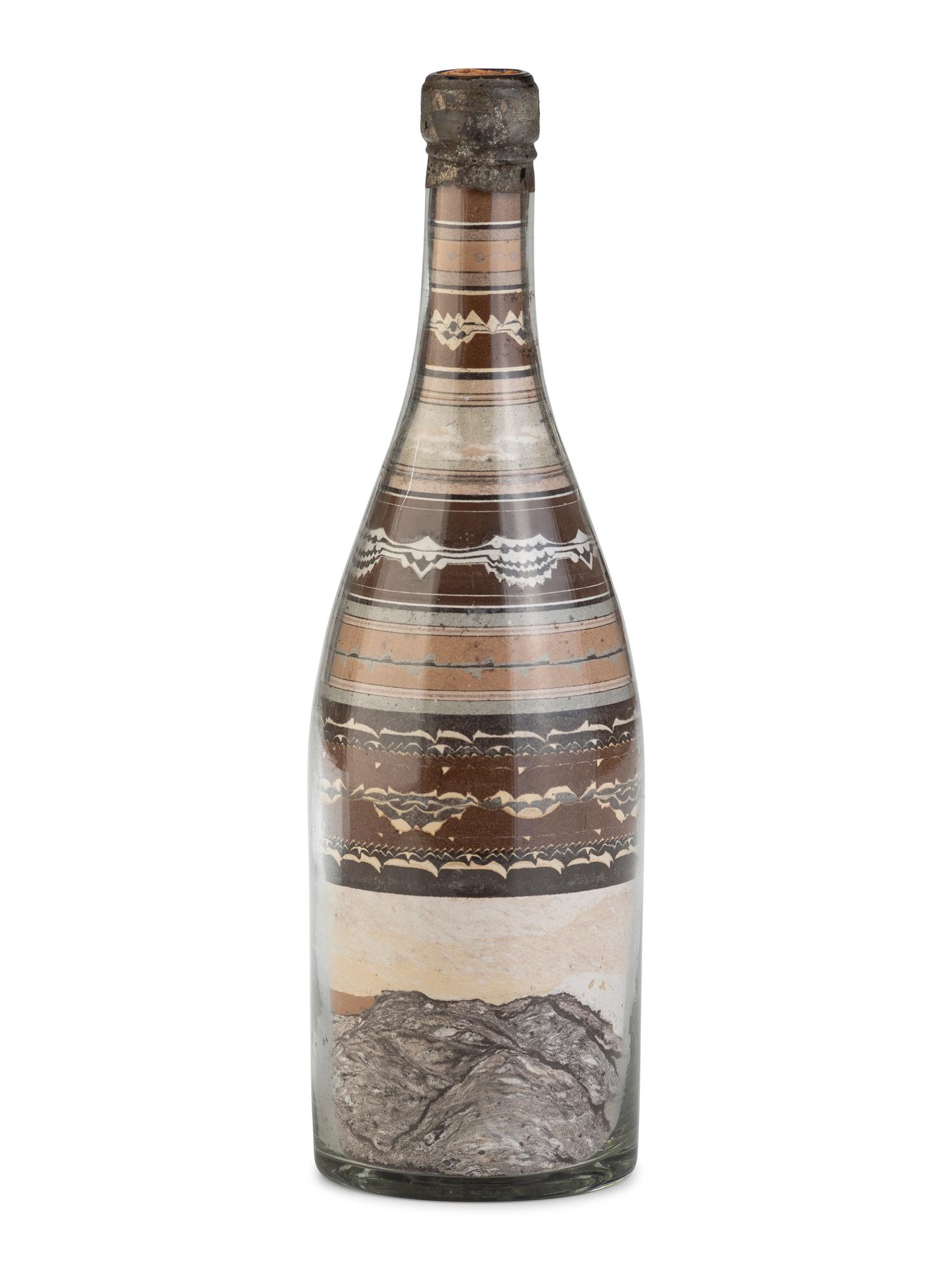 A French Sand Art Seascape Bottle