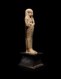 An Egyptian Faience Ushabti with an Inscription