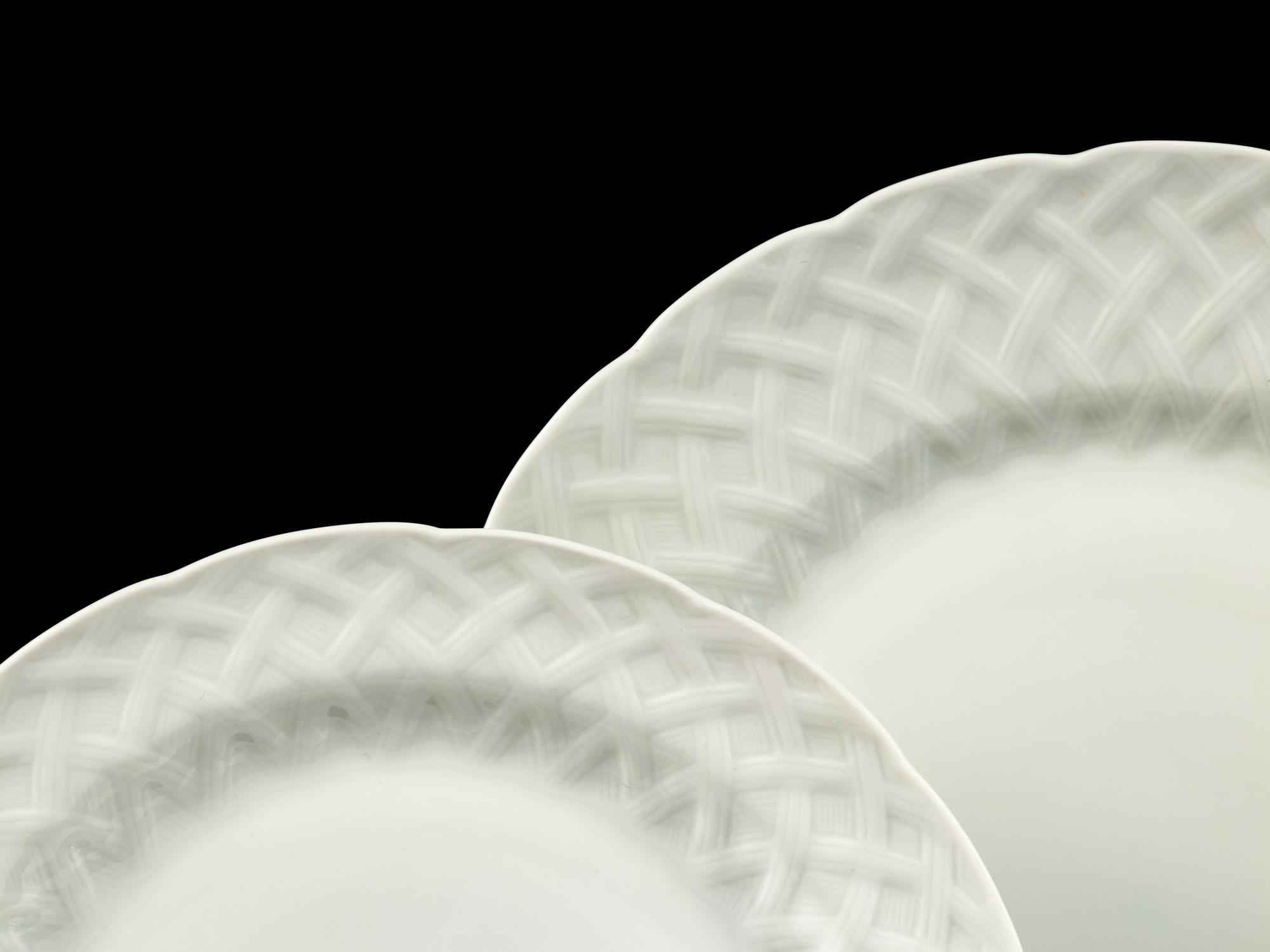 A Bernardaud Limoges Vannerie Porcelain Dinner Service