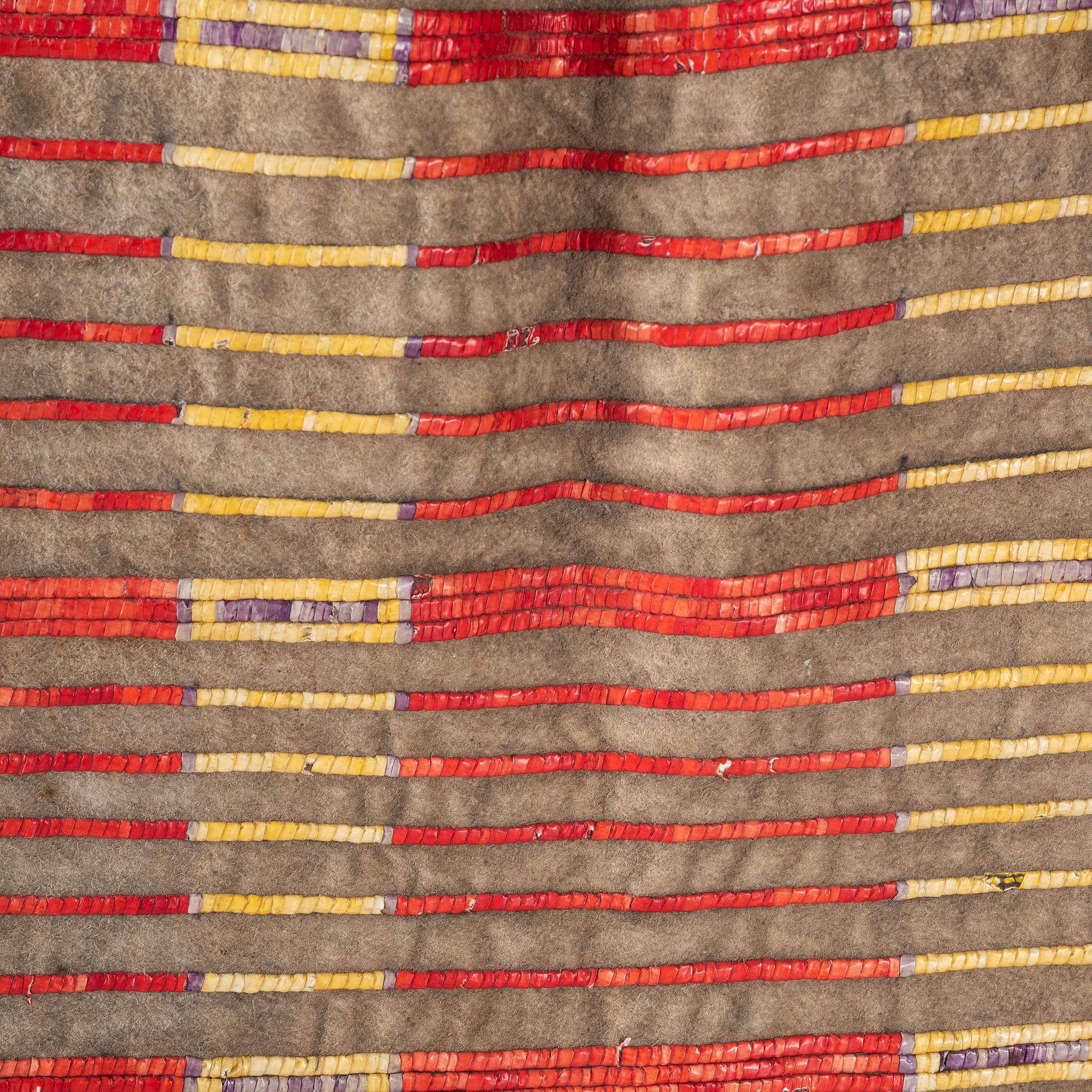 Sioux Beaded and Quilled Buffalo Hide Possible Bag
