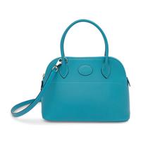 Hermès, Bolide 27 Bag in Turquoise Chevre Mysore