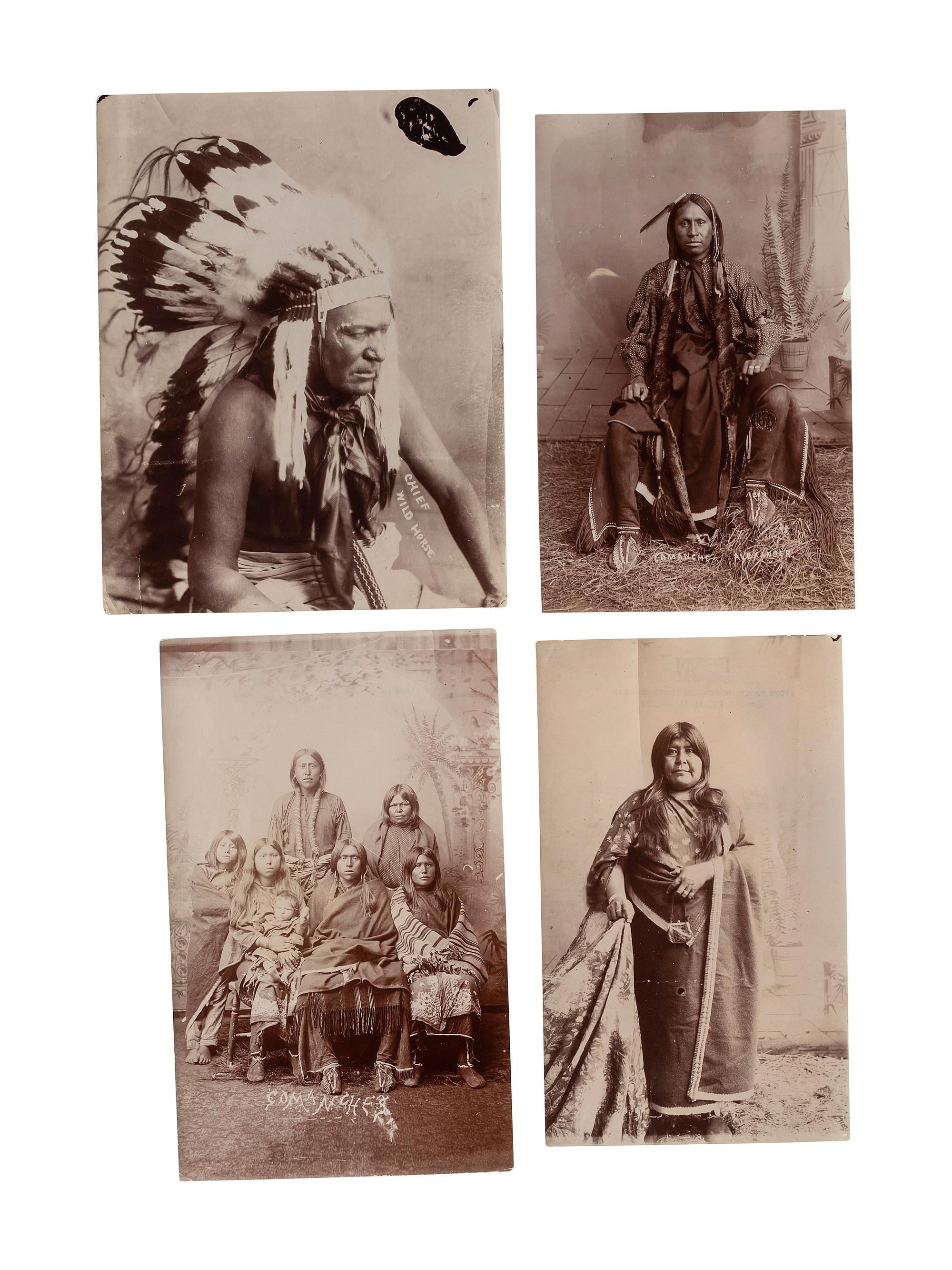 A Fine Group of Photographs of Comanches