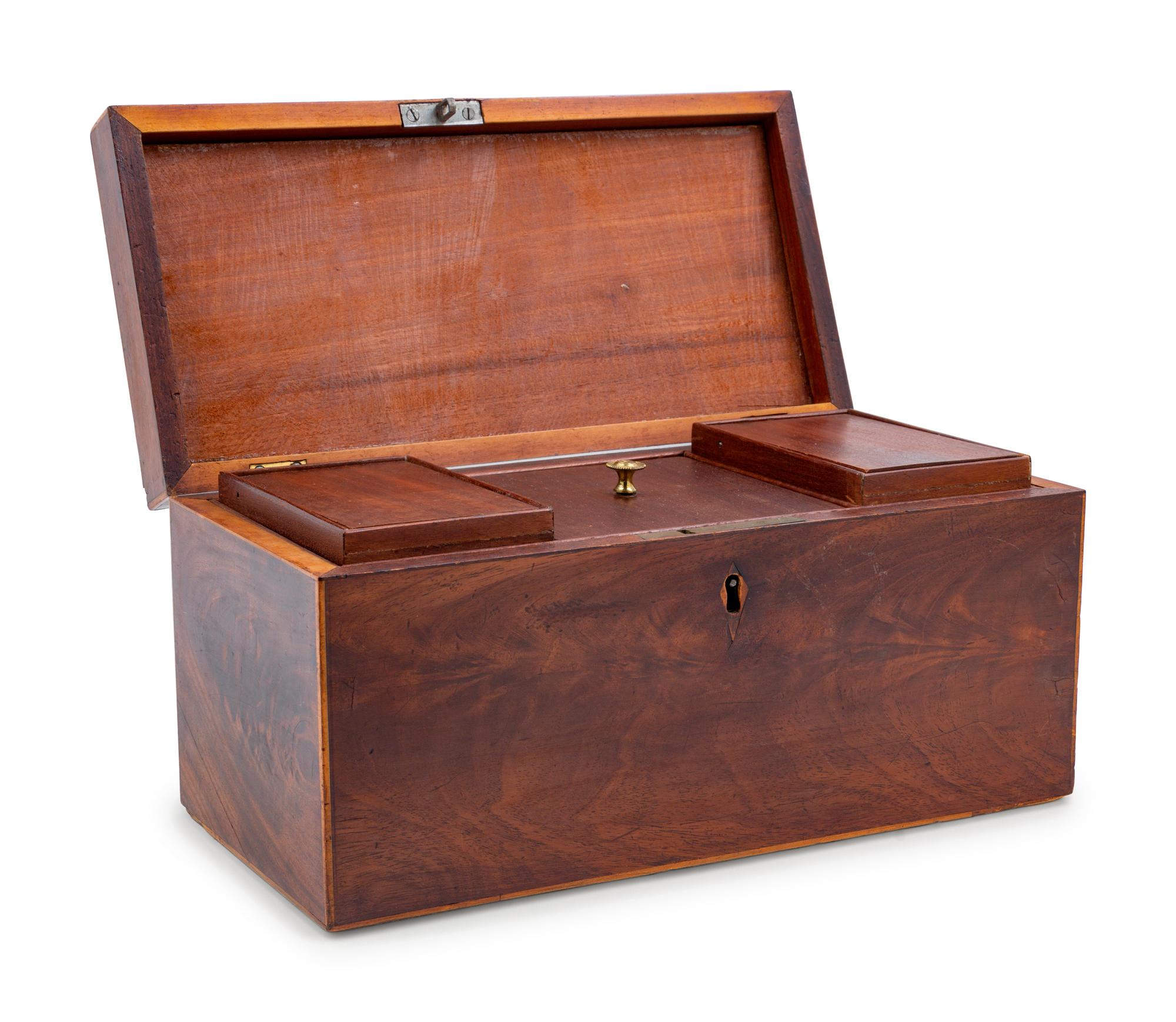 A Regency Mahogany Tea Caddy