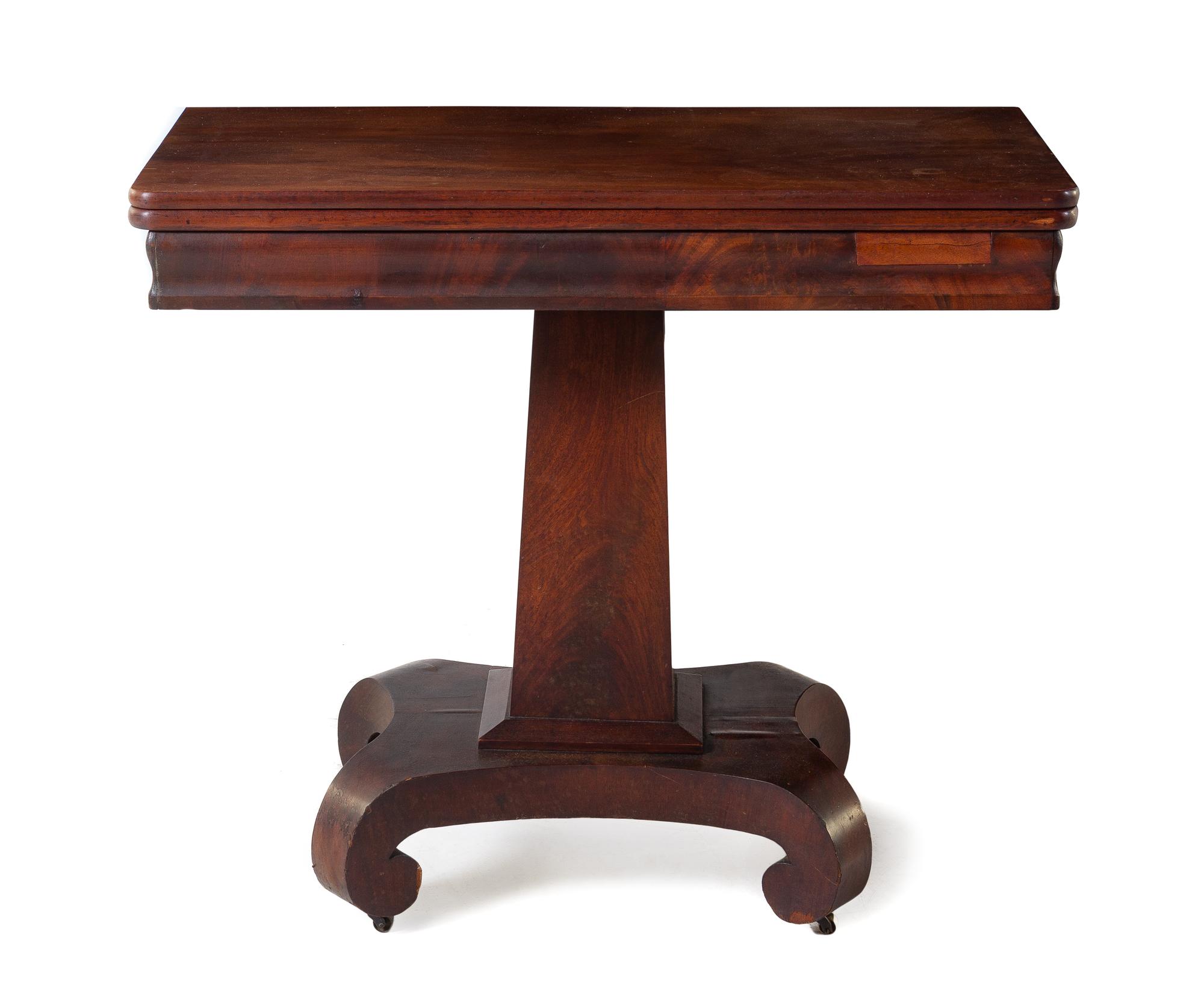 An American Empire Mahogany Game Table