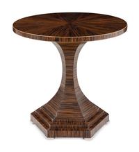A Vanucci Theodore Alexander Macassar Ebony and Chrome Center Table