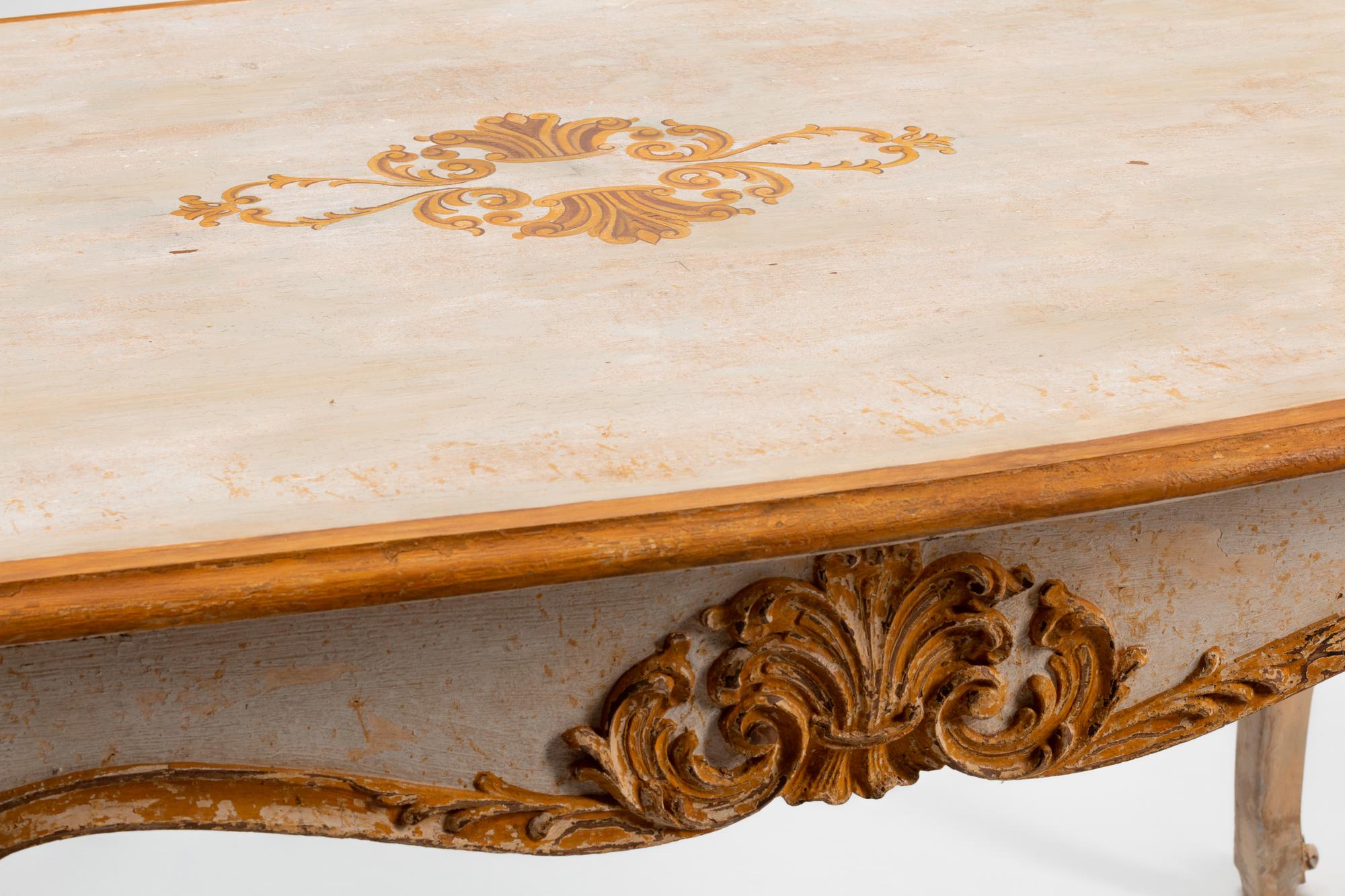A Louis XV Style Painted Table
