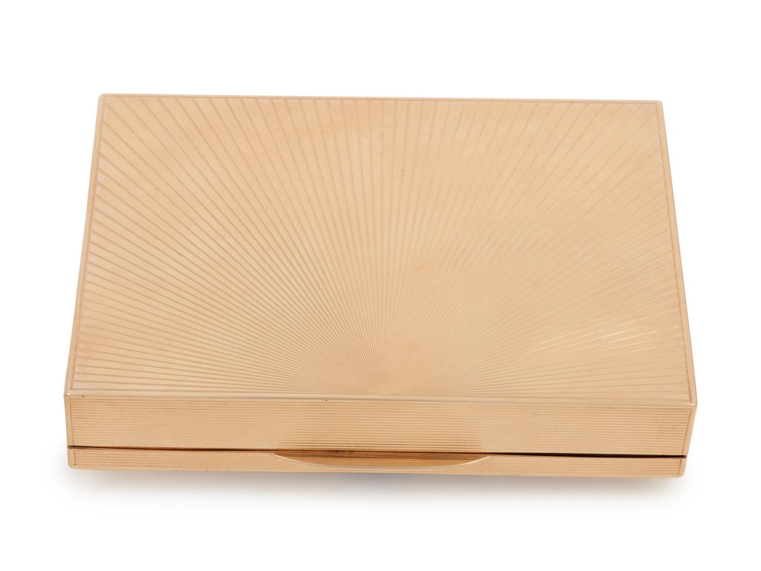 A Tiffany & Co. Gold, Diamond and Ruby Mounted Cigarette Case