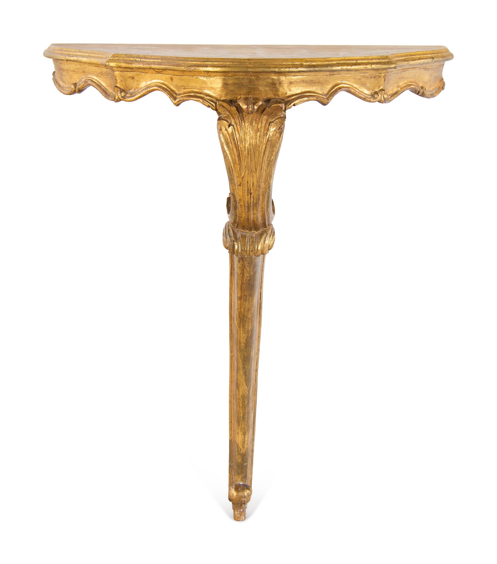 A Continental Giltwood Console Table