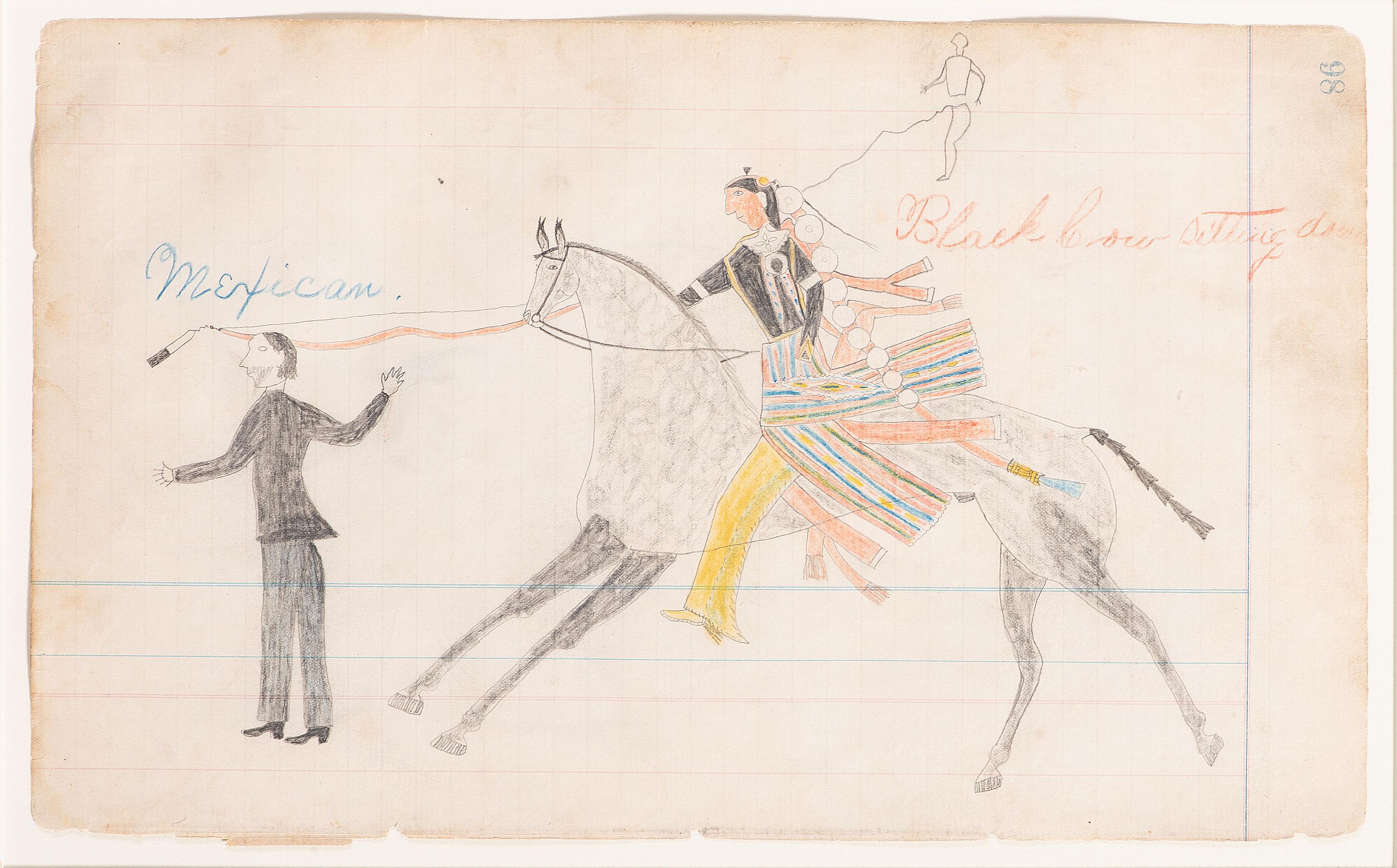 Arapaho Drawing from the Edwards Ledger Book