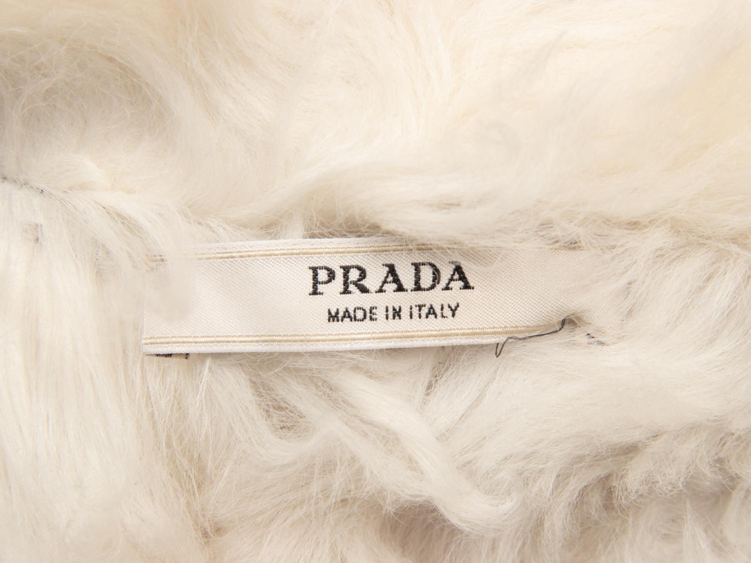PRADA, BLACK SHEARLING COAT