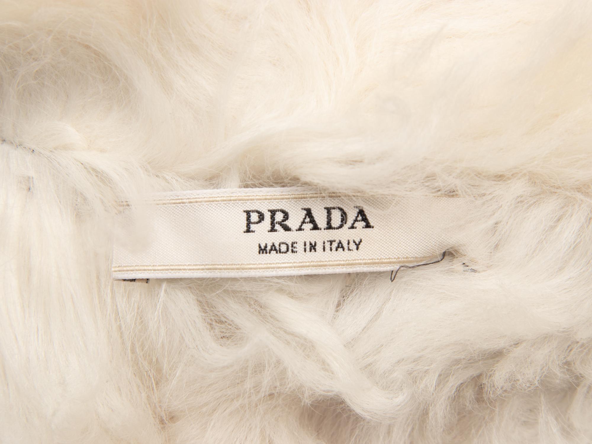 PRADA, BLACK SHEARLING COAT