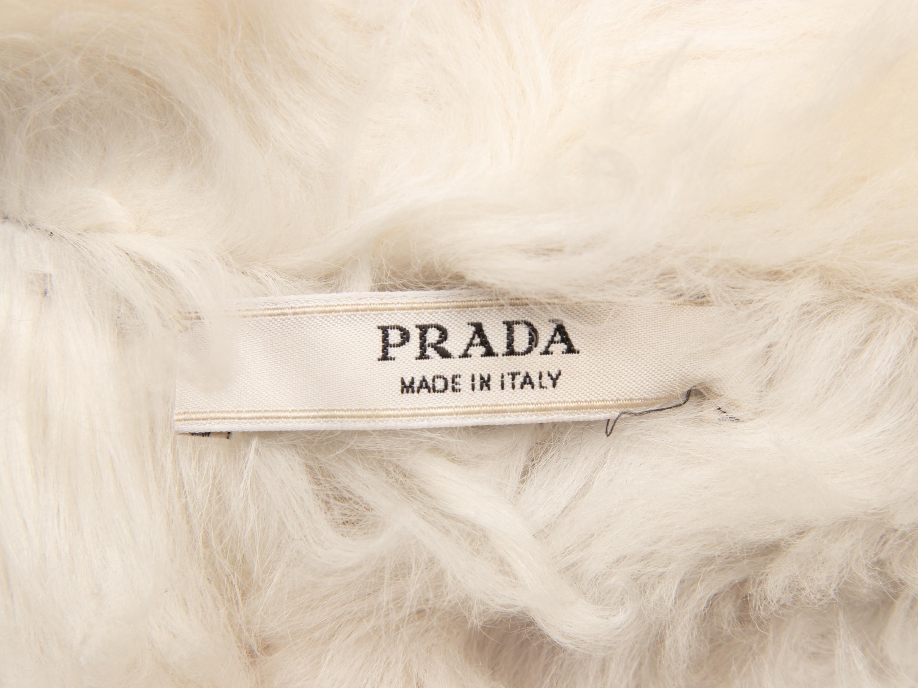 PRADA, BLACK SHEARLING COAT