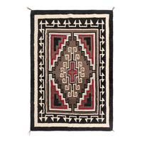 Navajo Two Grey Hills Weaving, with Turquoise Highlights [Rug]