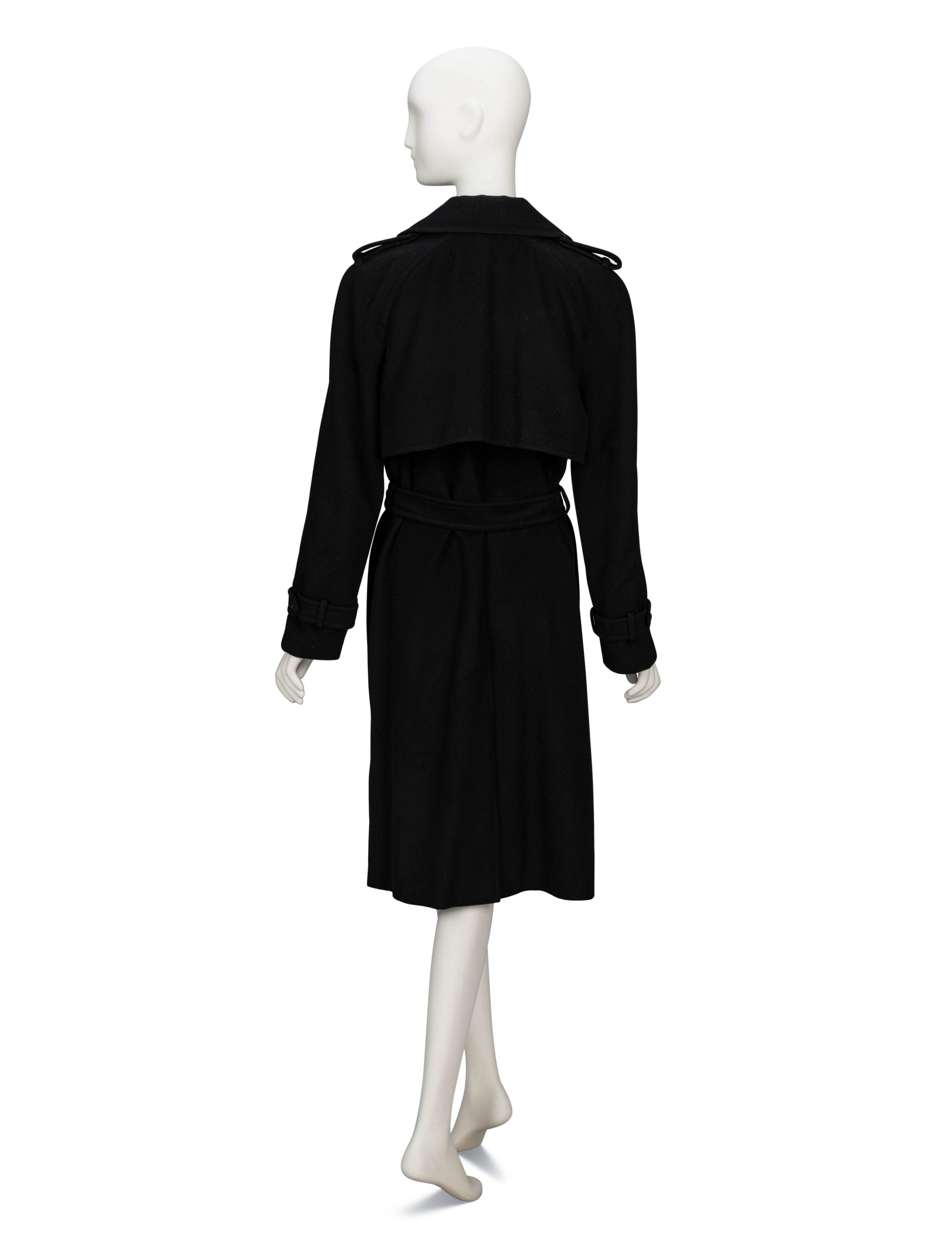 Chanel, Black Cashmere Trench Coat