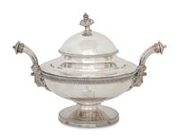 A Pair of American Silver Gravy Boats and a Silver Butter Dish — New York, 19th Century