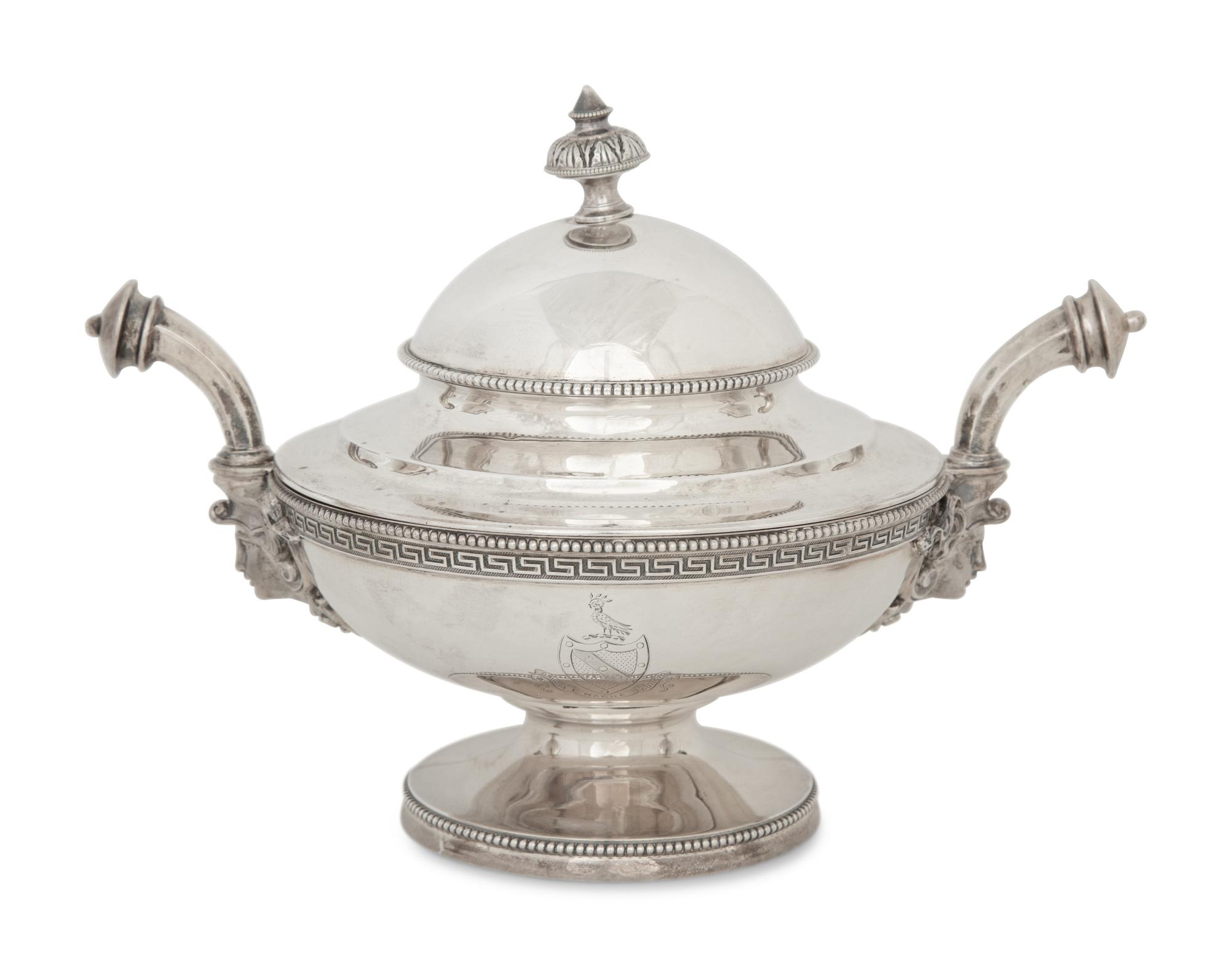 A Pair of American Silver Gravy Boats and a Silver Butter Dish — New York, 19th Century