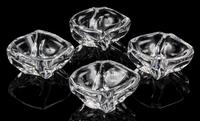 A Set of Four Daum Glass Ash Receivers Width of each 2 3/4 inches. — LATE 20TH CENTURY