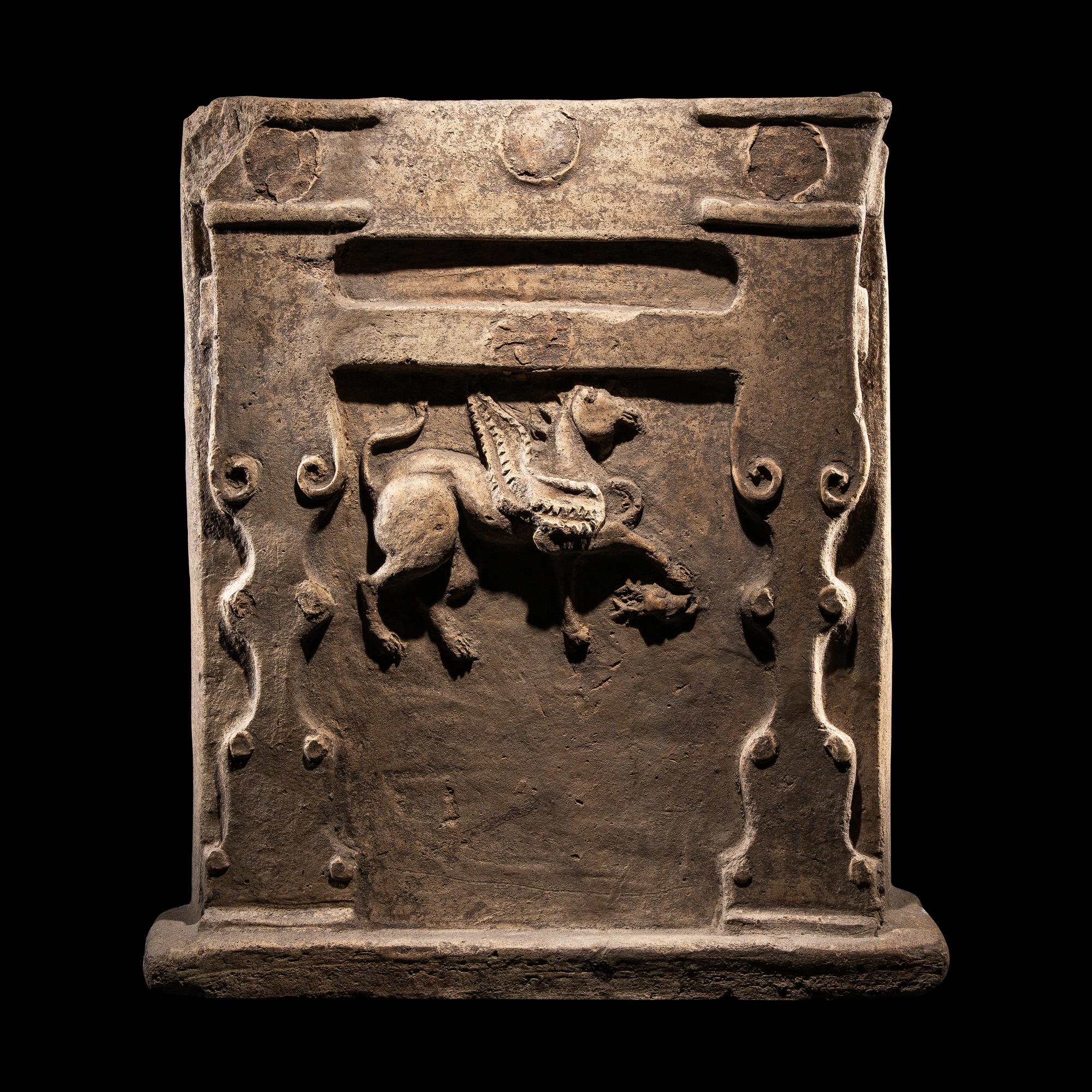 A Tarentine Terracotta Relief with a Griffin