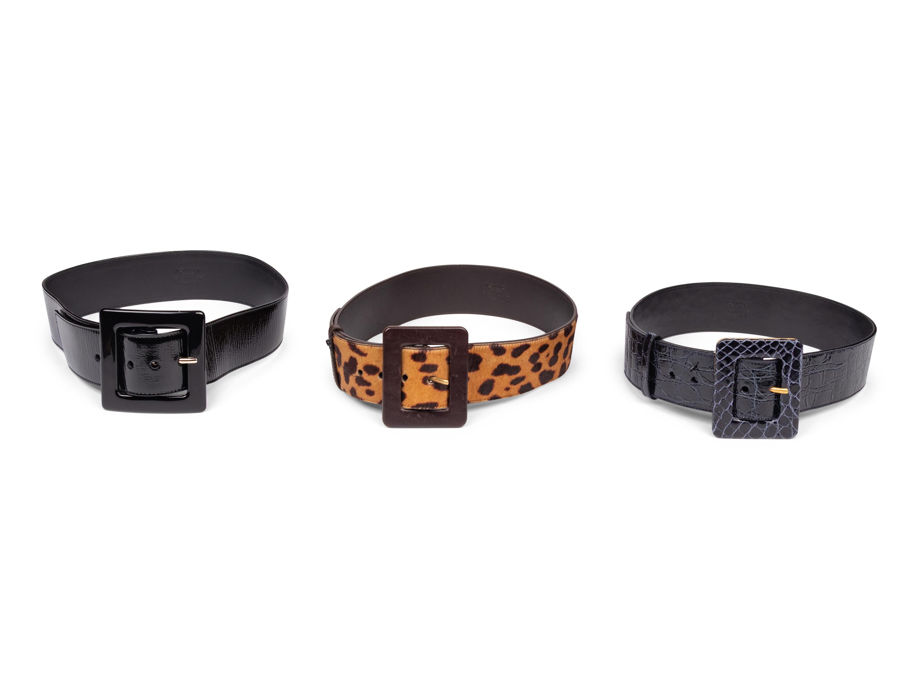 Yves Saint Laurent Rive Gauche, Three Oversized Belts