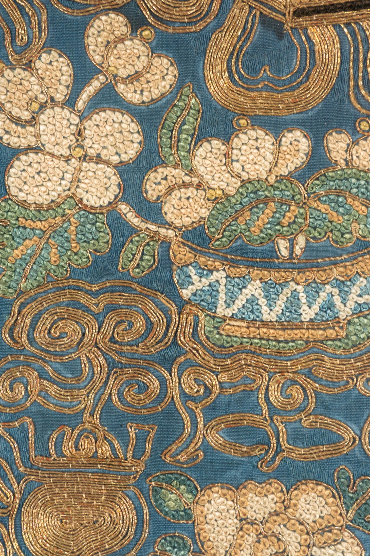 A Group of Chinese Embroidered Silk Panels
