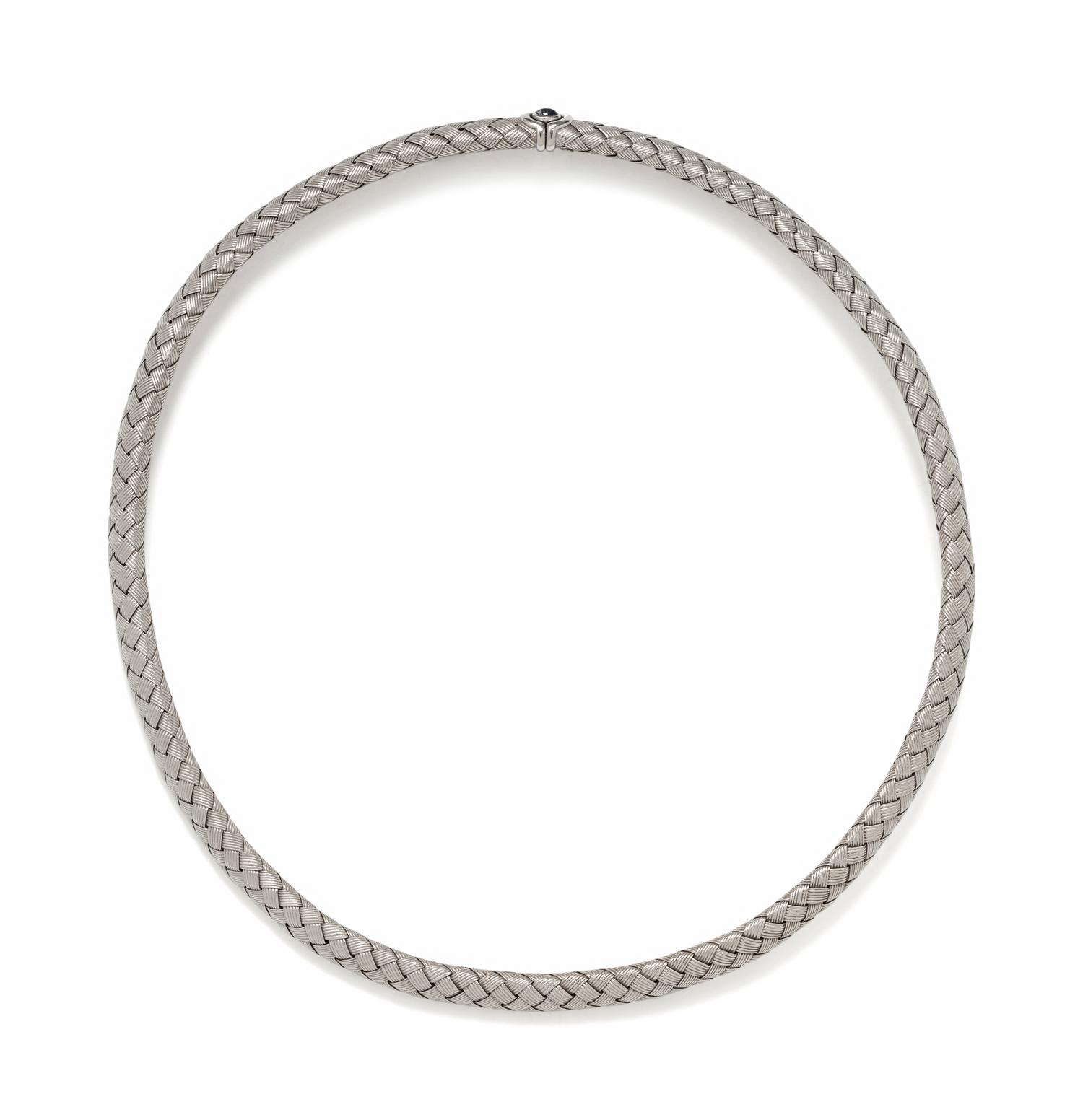 WHITE GOLD COLLAR NECKLACE