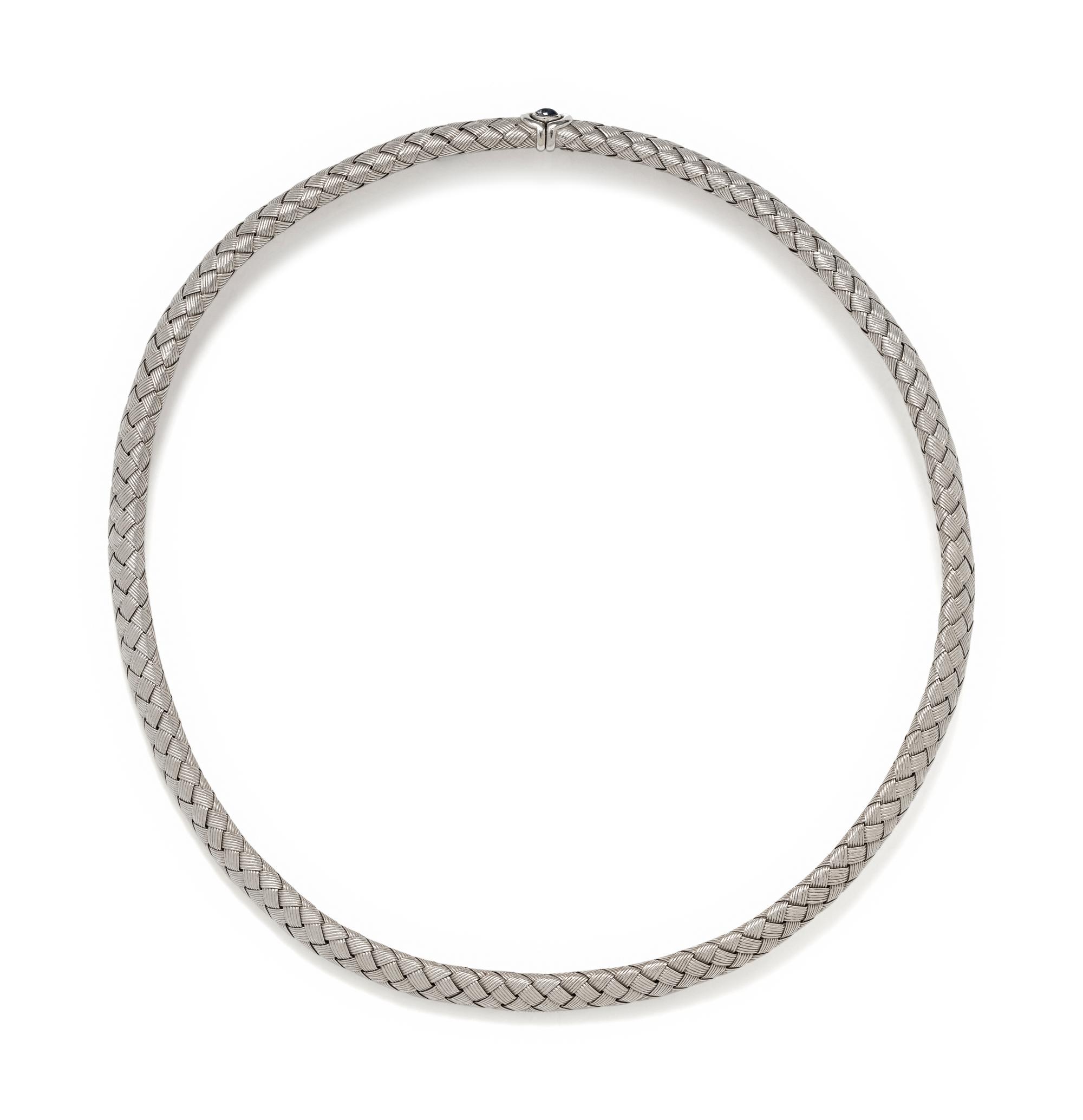 WHITE GOLD COLLAR NECKLACE