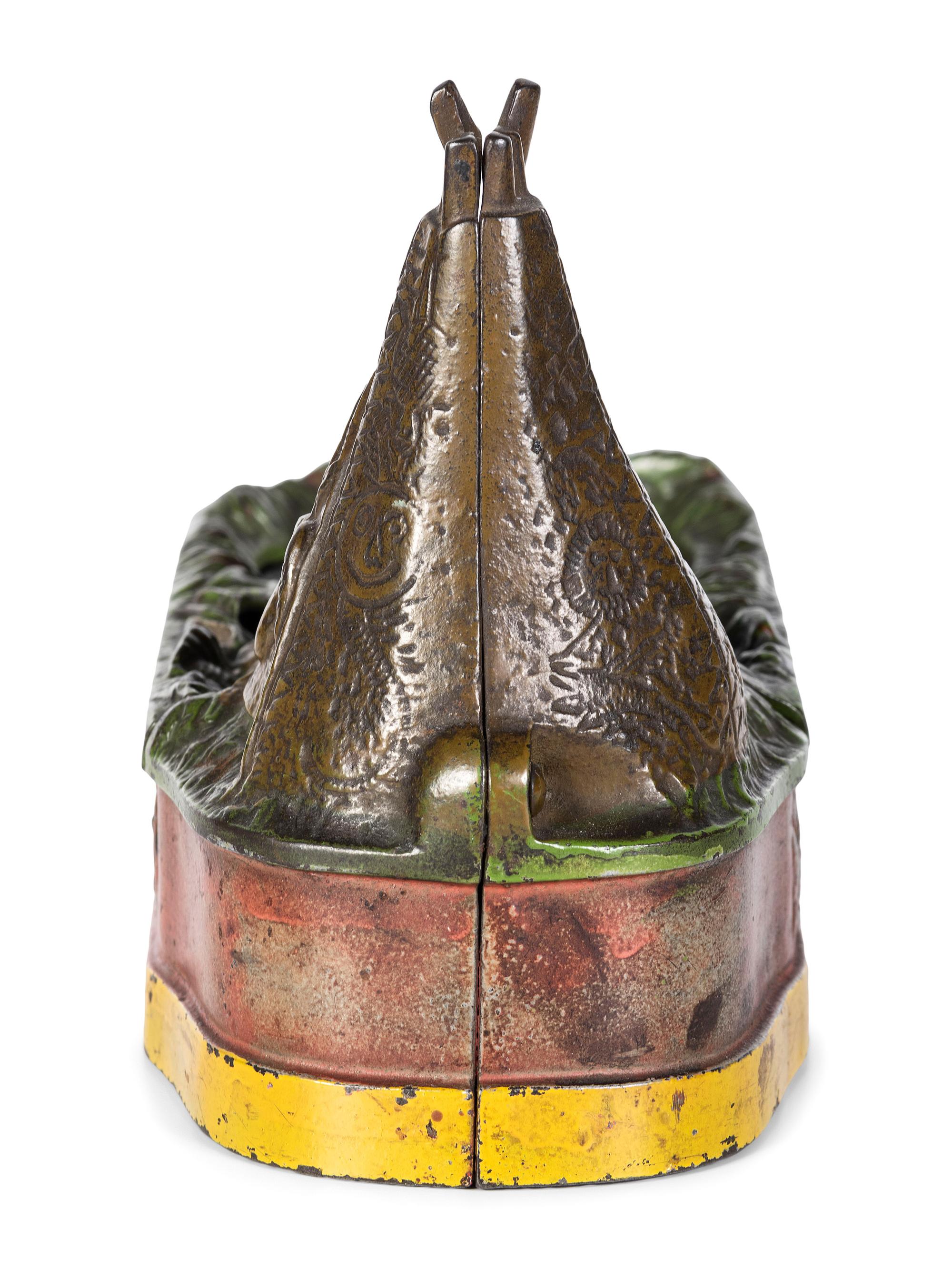 A 'Chief Big Moon' Cast Iron Mechanical Bank