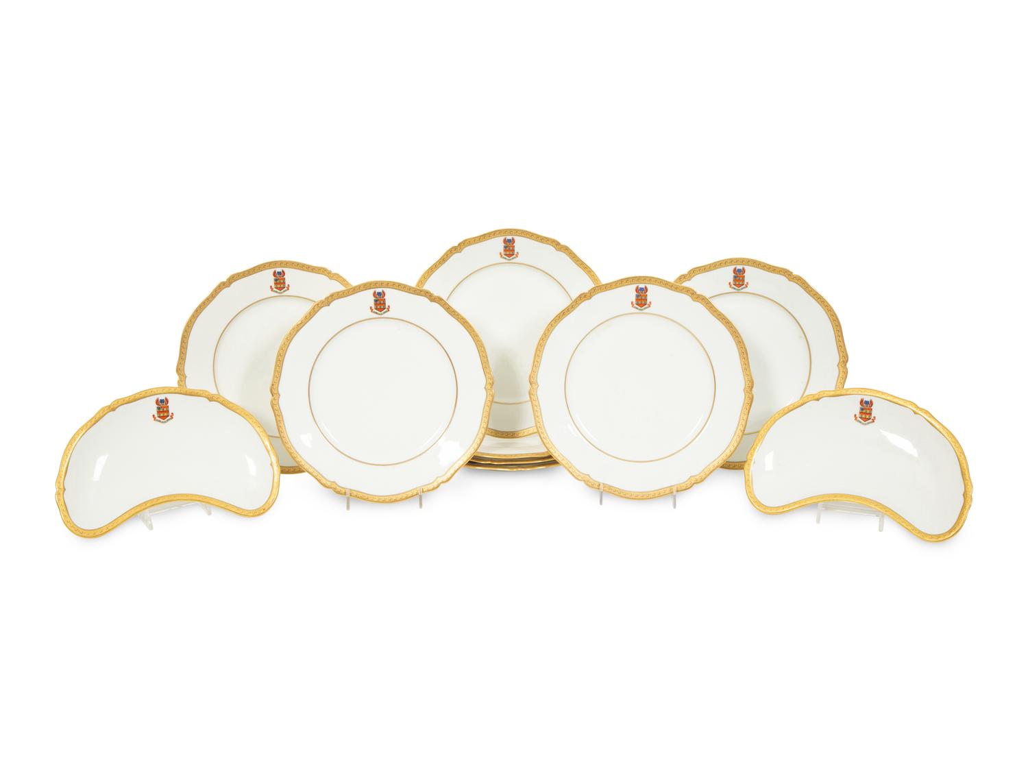 A Group of Le Rosey Armorial Porcelain Plates