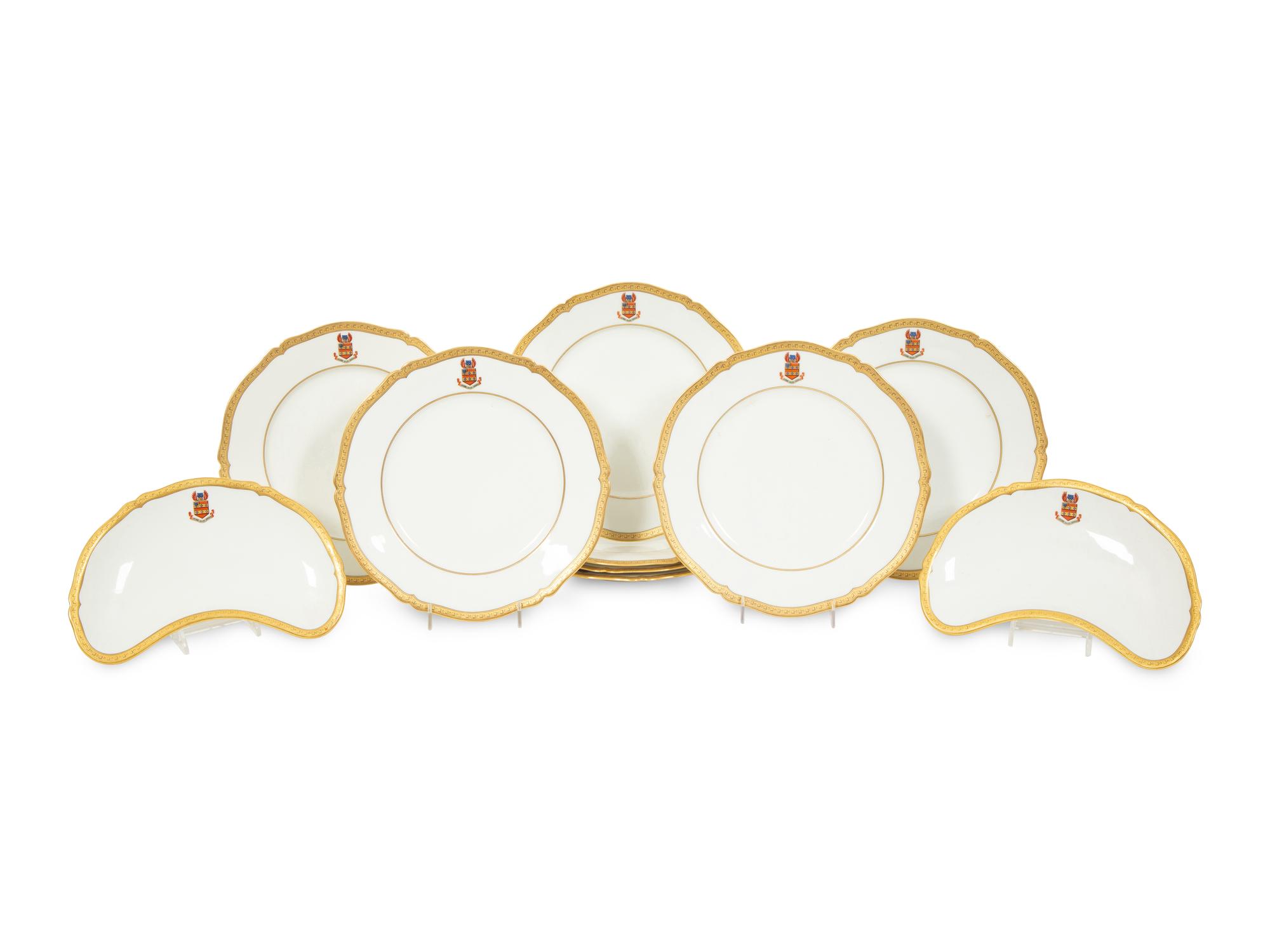 A Group of Le Rosey Armorial Porcelain Plates