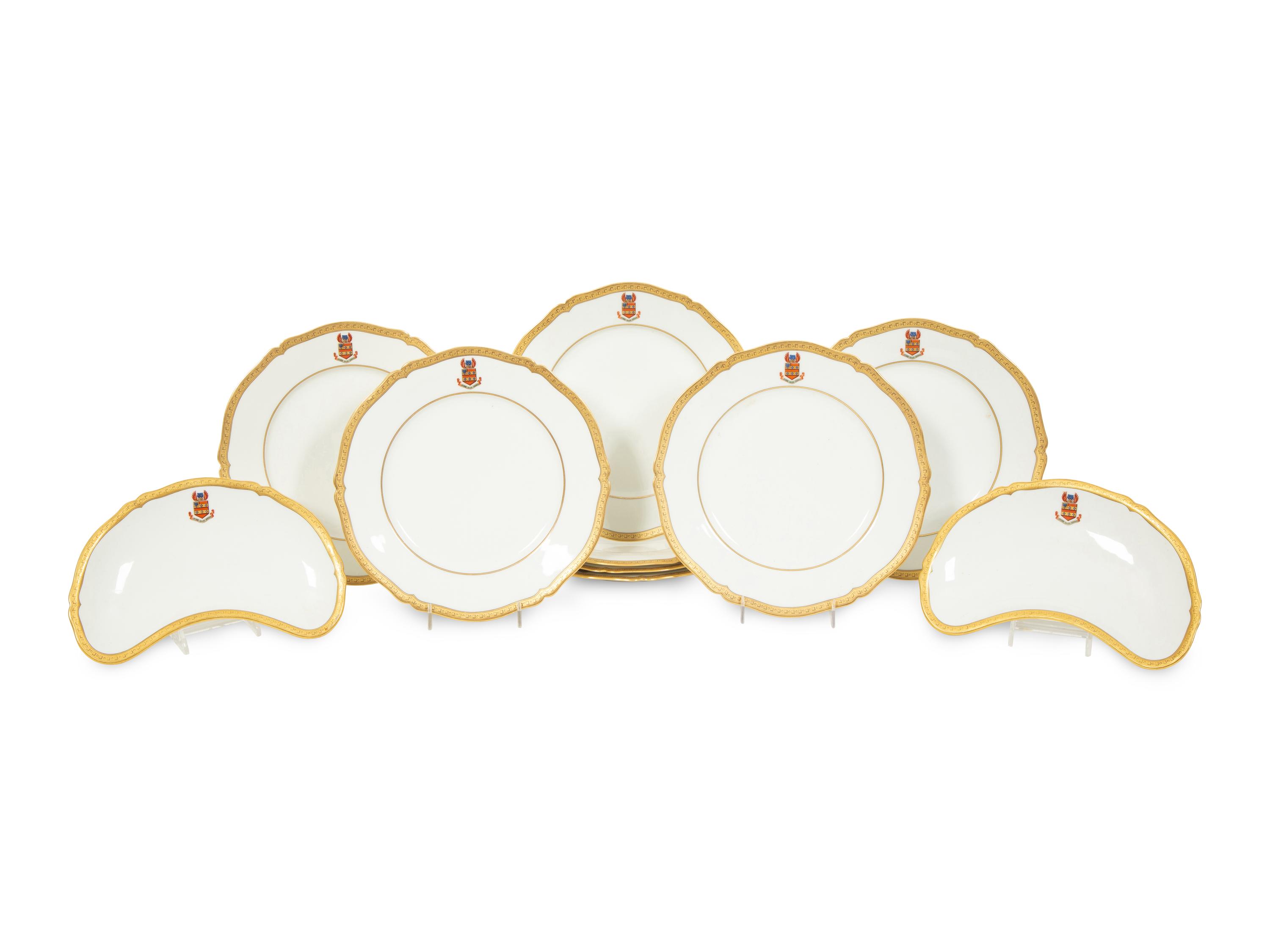 A Group of Le Rosey Armorial Porcelain Plates