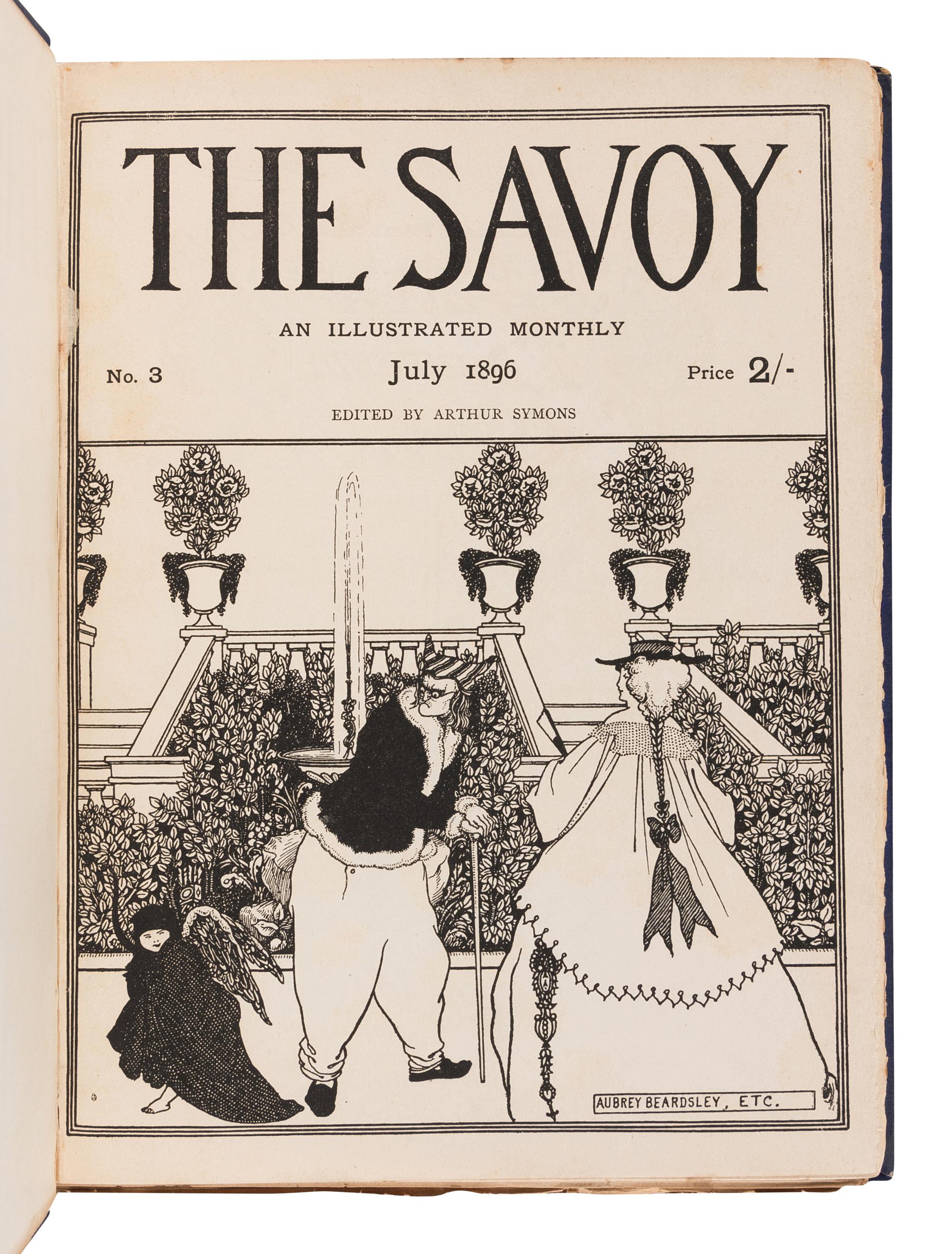 [THE SAVOY]. SYMONS, Arthur (1865-1945), editor. Aubrey Beardsley, illustrator. The Savoy: An Illustrated Quarterly . London: Leonard Smithers, 1896.