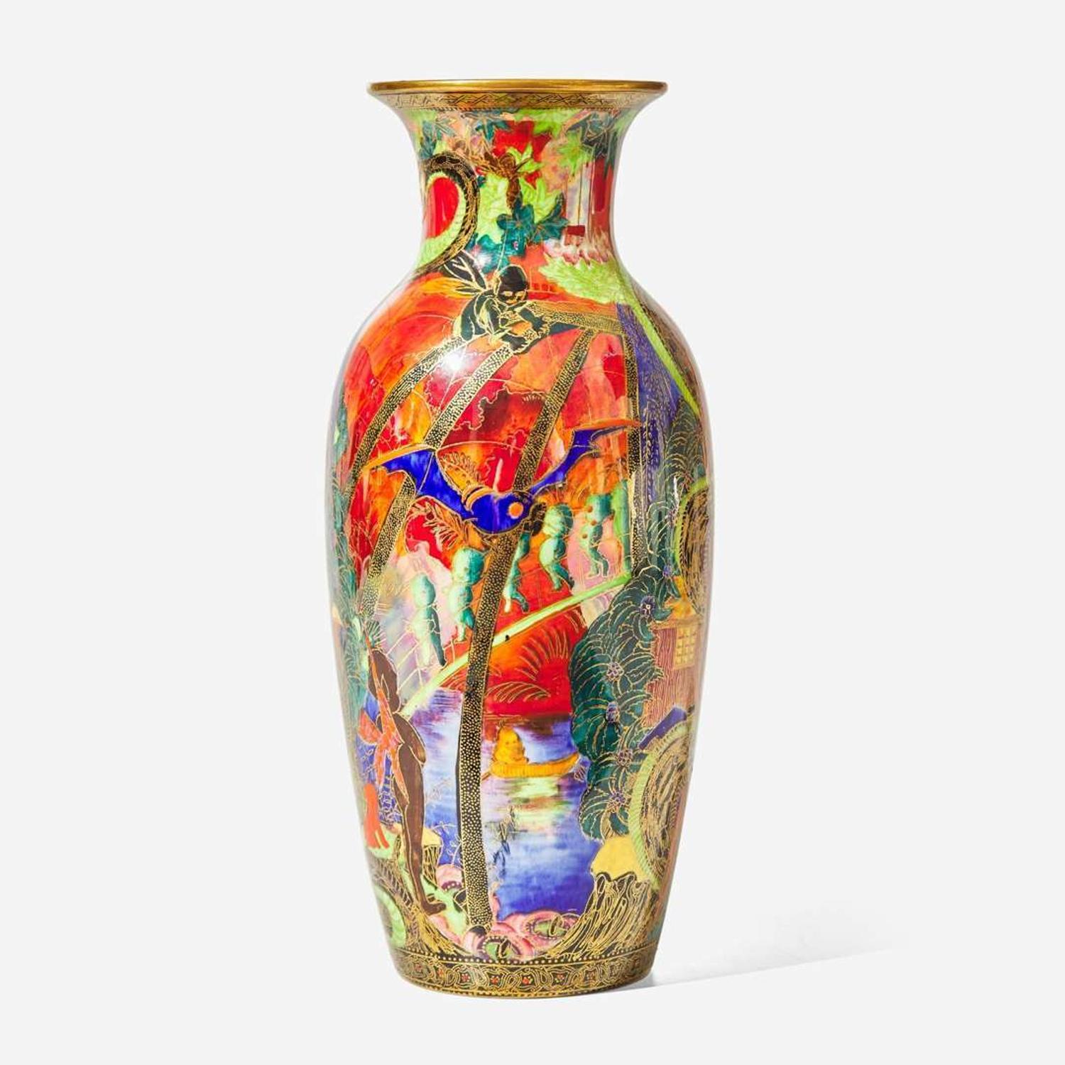 A Large Wedgwood Flame Fairyland Lustre Vase UK, circa 1920