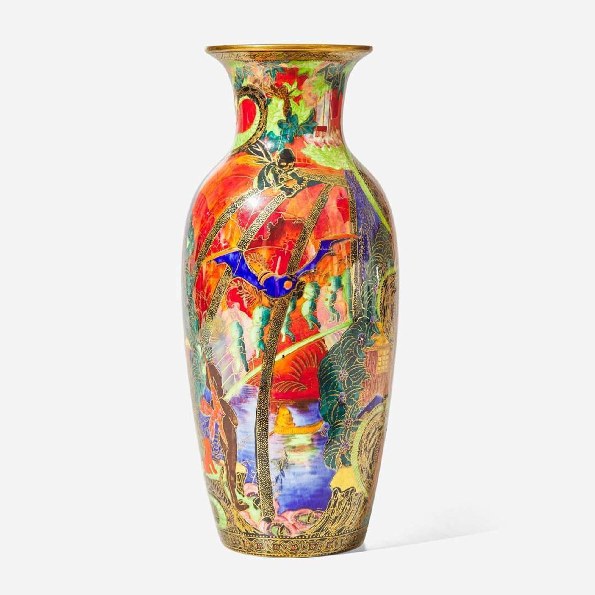 A Large Wedgwood Flame Fairyland Lustre Vase UK, circa 1920