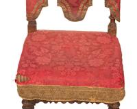 A Pair of Jacobean Style Walnut Low Chairs