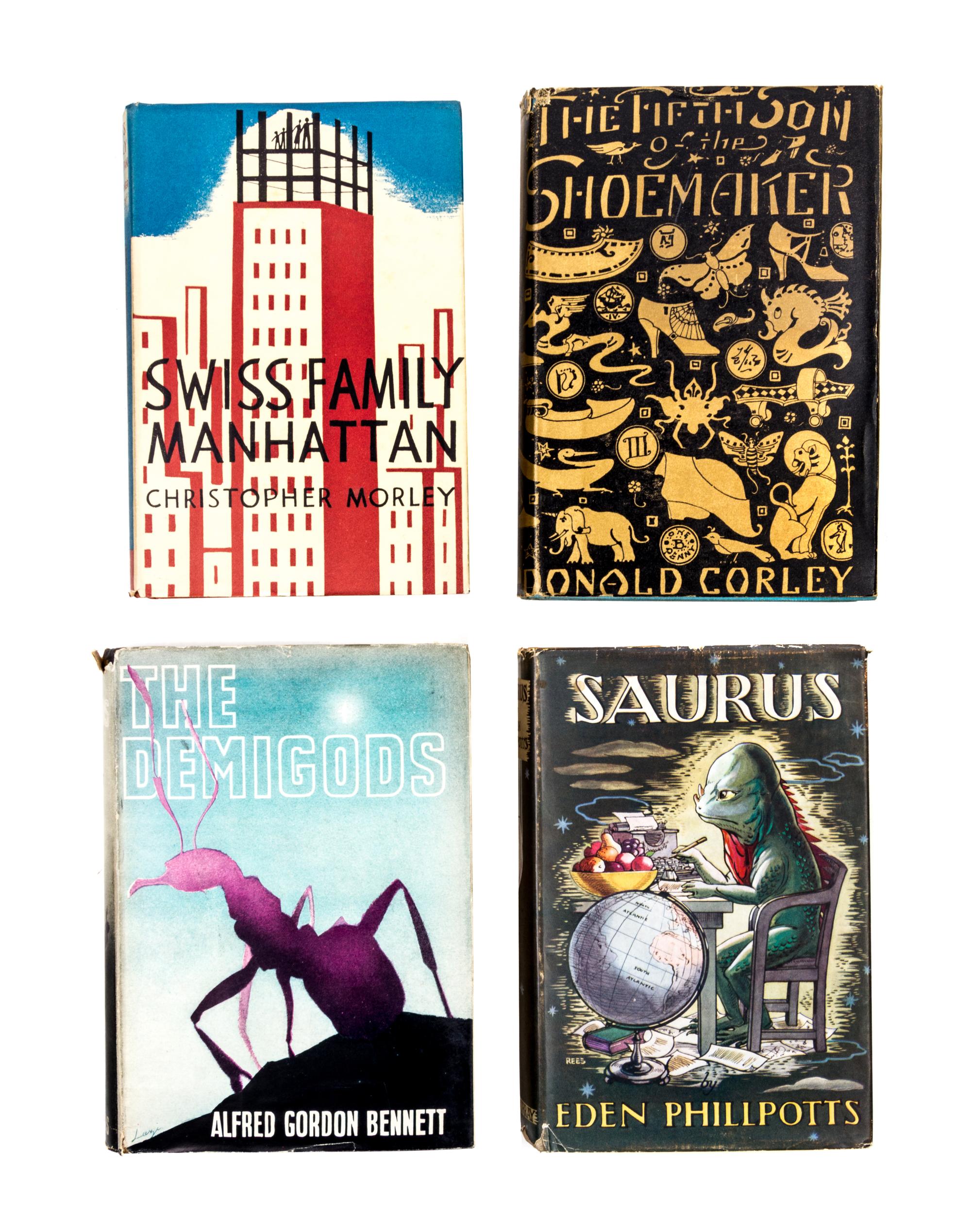 (SCIENCE FICTION, DUST JACKETS) 12 examples of 20th century Science Fiction dust jacket design.