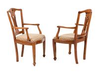 A Pair of Italian Fruitwood Armchairs