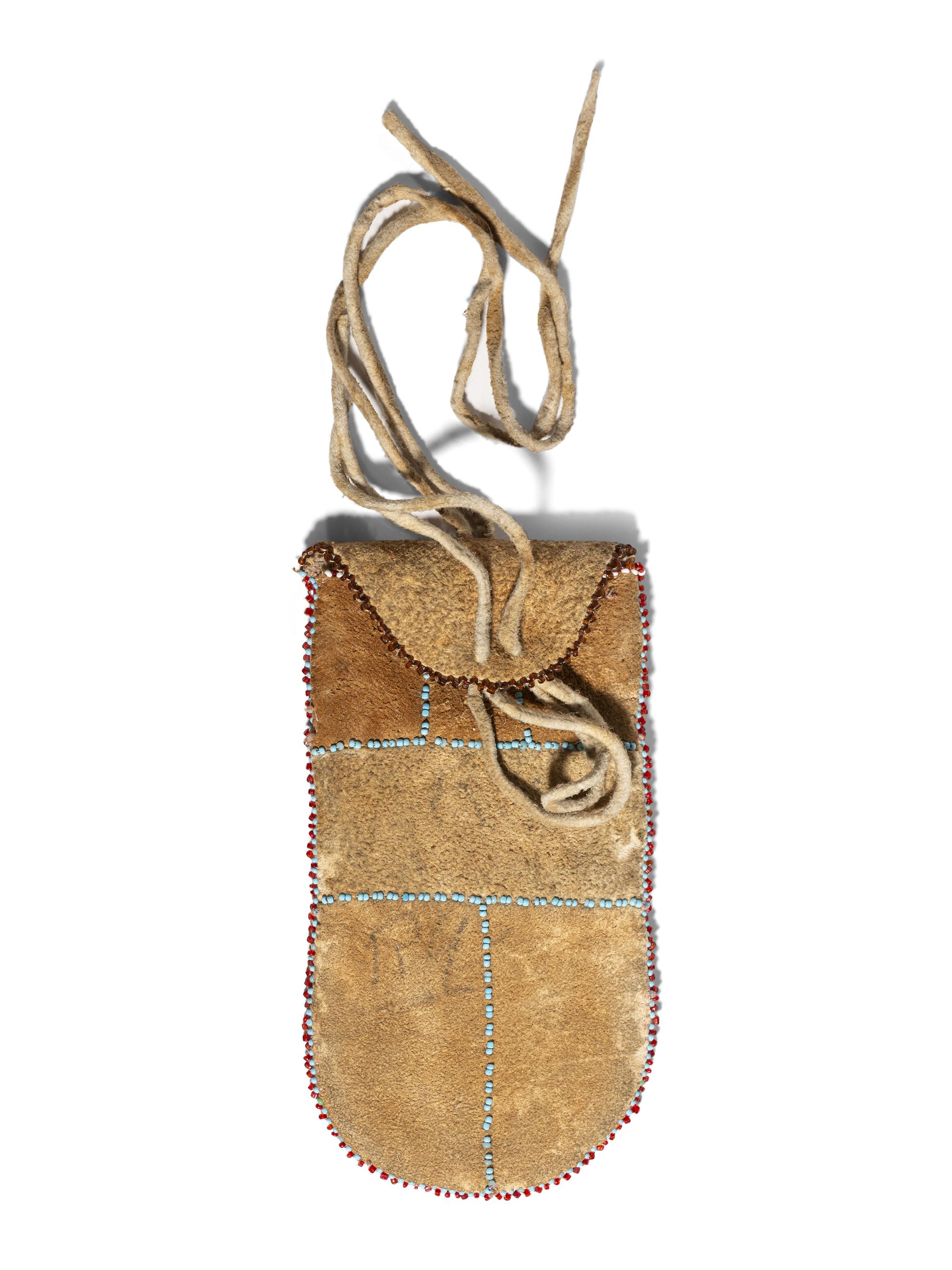 Plateau Beaded Hide Pouch