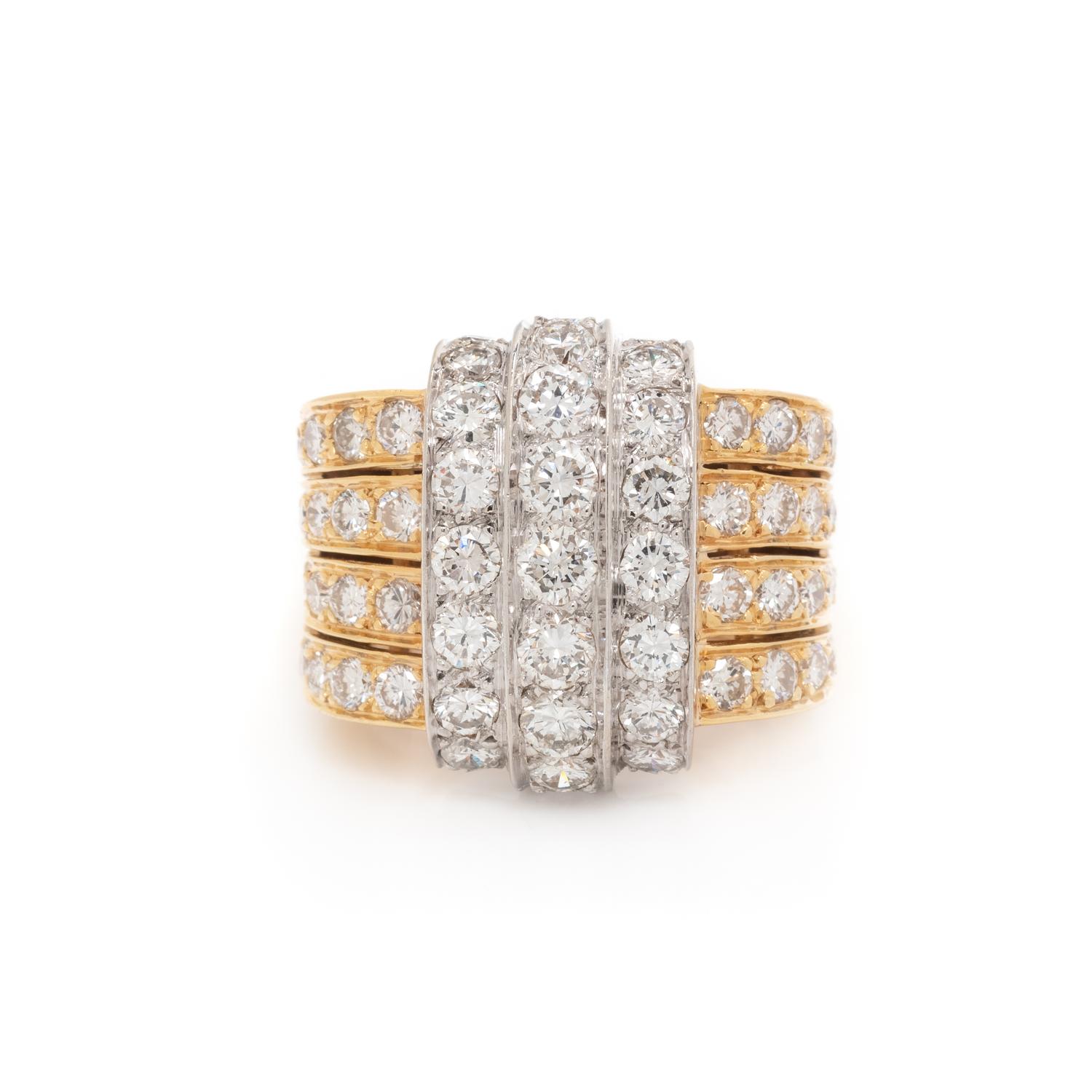 BICOLOR GOLD AND DIAMOND RING