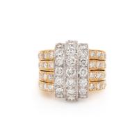 BICOLOR GOLD AND DIAMOND RING